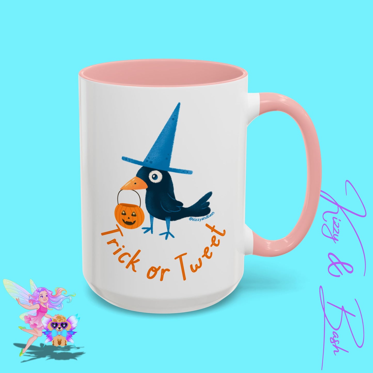 Funny Halloween Mug Punny Halloween Coffee Mug Black Bird Trick-or-Tweet Pun Perfect Gift for Bird Lovers Cute Halloween Gift for Teachers Ultimate Raven Lovers Mug Trick-or-Treat Accent Coffee Mug - 11, 15oz