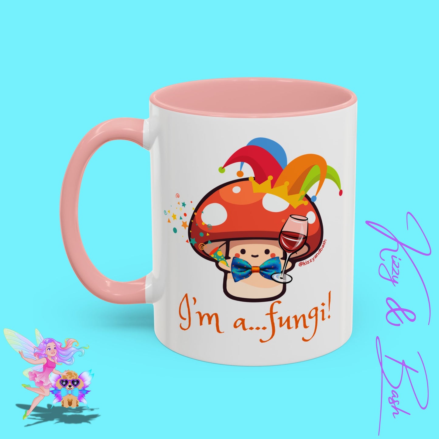 Funny Mushroom Coffee Mug for Him or Her Life of the Party Gift Idea Party Mushroom Mug Wine Lover Mug Fun Mushroom Pun Mug I'm a Fungi Accent Coffee Mug - 11, 15oz