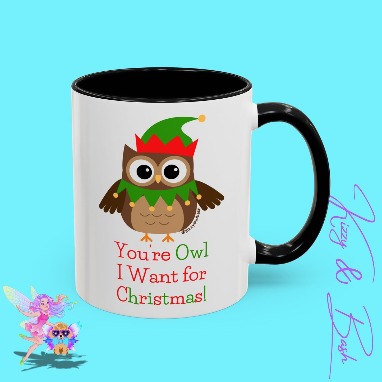Perfect Christmas Mug for Owl Lovers Coffee Mug Unique Gift for Owl Fans Fun Christmas Mug Cute Christmas Mug for Bird Lovers You're Owl I Want for Christmas You're All I Want for Christmas Accent Coffee Mug - 11, 15oz