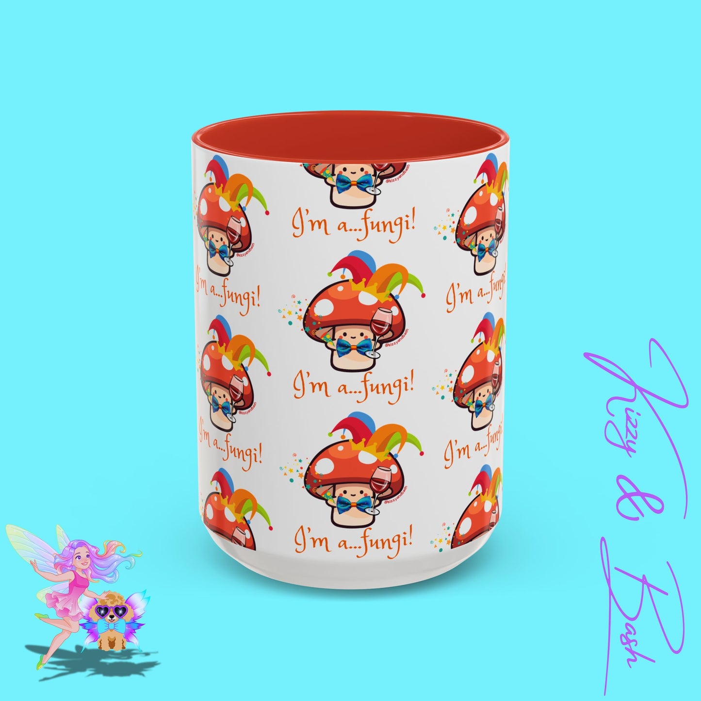 Funny Mushroom Coffee Mug for Him or Her Life of the Party Gift Idea Party Mushroom Mug Wine Lover Mug Fun Mushroom Pun Mug I'm a Fungi Accent Coffee Mug - 11, 15oz