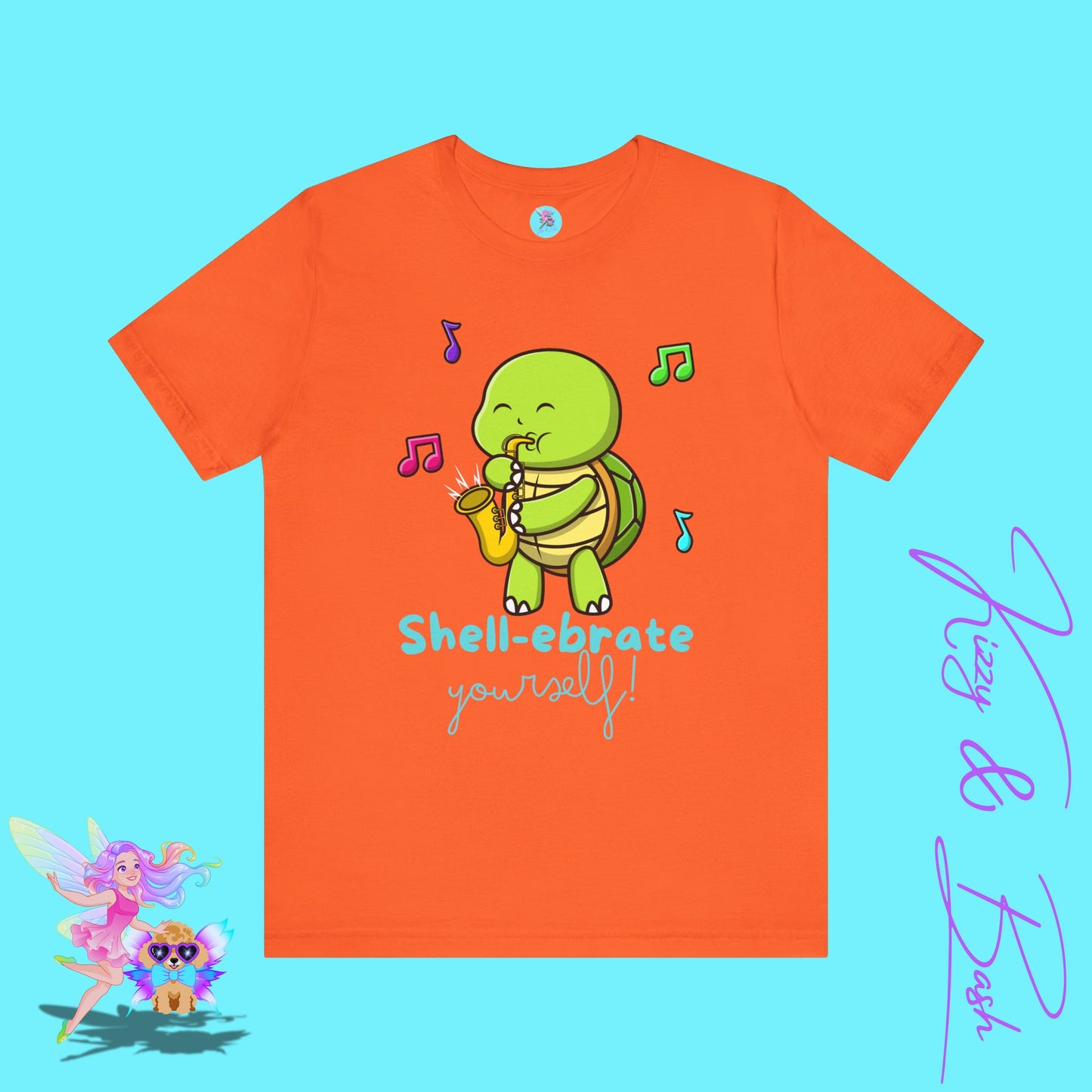 Saxophone Playing Turtle Shirt Shell-ebrate Yourself T-Shirt Funny Turtle Music Shirt Fun Gift for Music Lovers Band Camp T-Shirt  Band Student or Music Teacher Gift Adult Unisex Jersey Short Sleeve Tee
