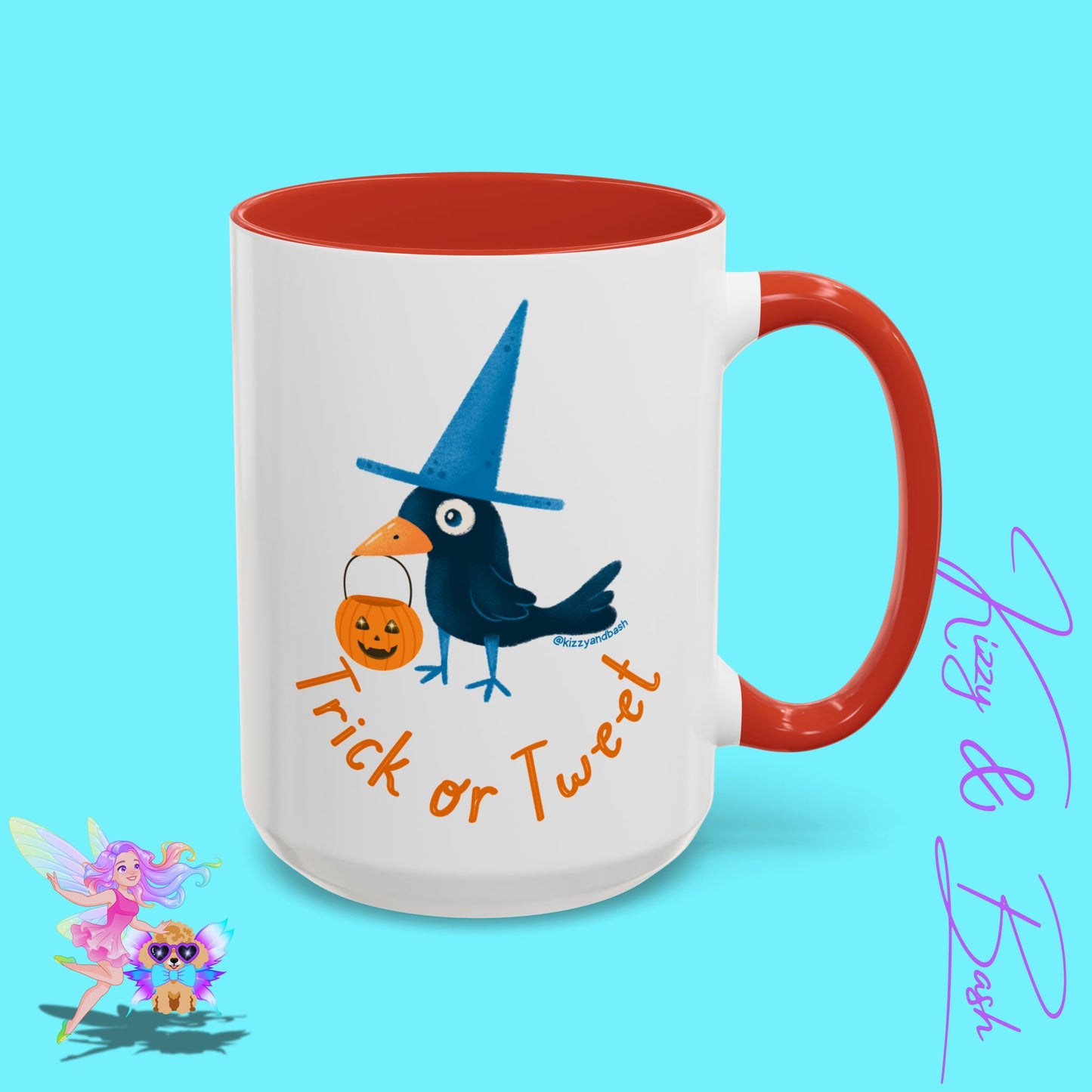 Funny Halloween Mug Punny Halloween Coffee Mug Black Bird Trick-or-Tweet Pun Perfect Gift for Bird Lovers Cute Halloween Gift for Teachers Ultimate Raven Lovers Mug Trick-or-Treat Accent Coffee Mug - 11, 15oz