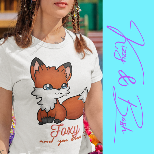 Foxy and You Know It Shirt Whimsical Forest Animal Tee Woodland Animalcore Gift Funny Fox Pun Shirt Whimsical Nature Tee Shirt for Confident Cuties Adult Unisex Jersey Short Sleeve Tee
