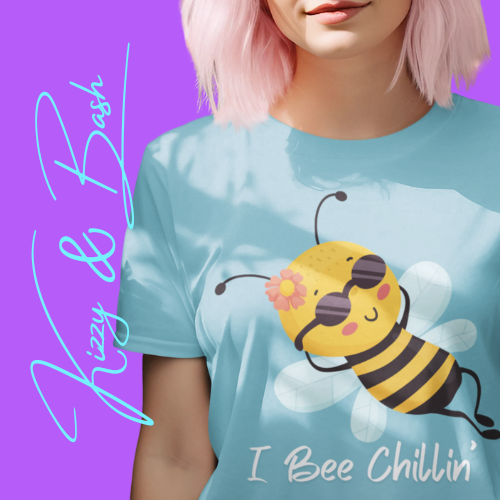 I Bee Chillin’ Shirt Cute Bee T-Shirt Funny Bee Pun Graphic Tee Funny Spring Summer Vibes Tee Bee Pun Summer Tee Gift for Bee Lovers Adult Unisex Jersey Short Sleeve Tee