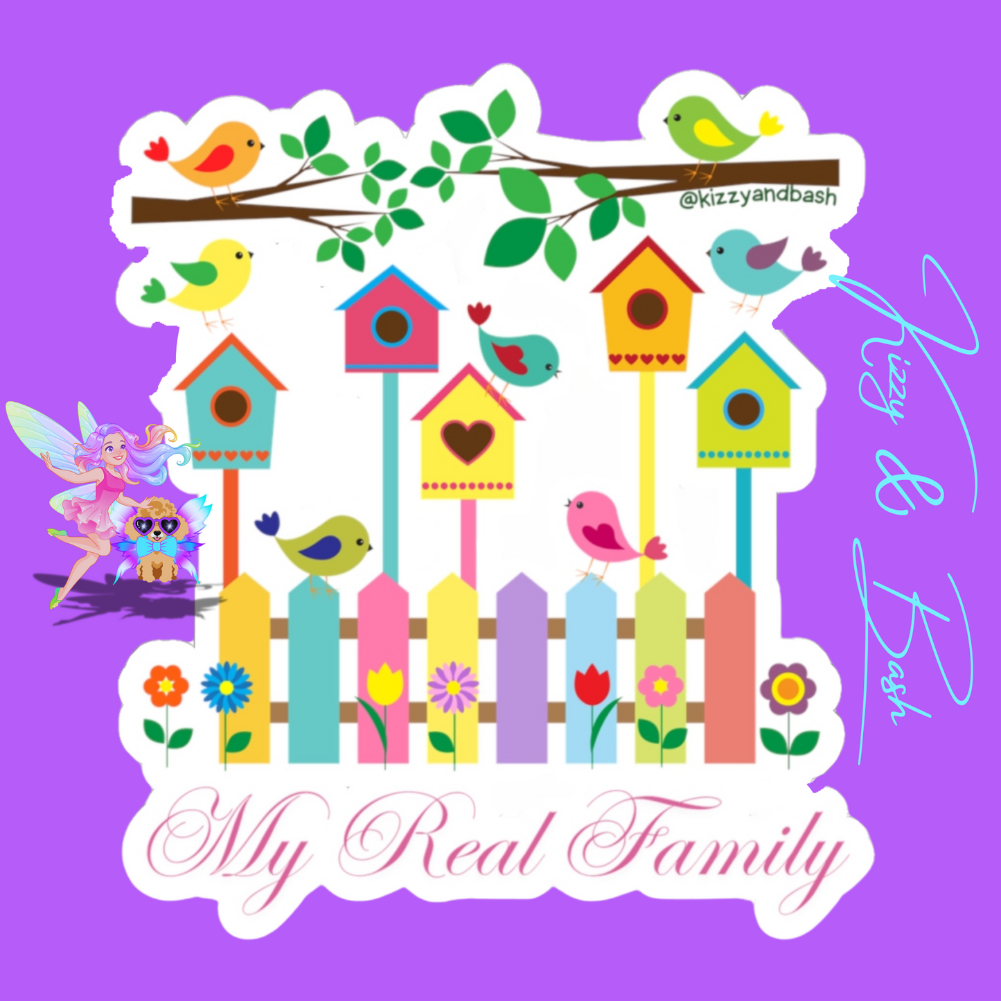 Colorful Spring Birds Stickers Unique Gift Idea for Bird Lovers Perfect Gift for Birdwatchers Nature Lover Stickers Mother Nature Lover Gift Ideas My Real Family Kiss-Cut Stickers