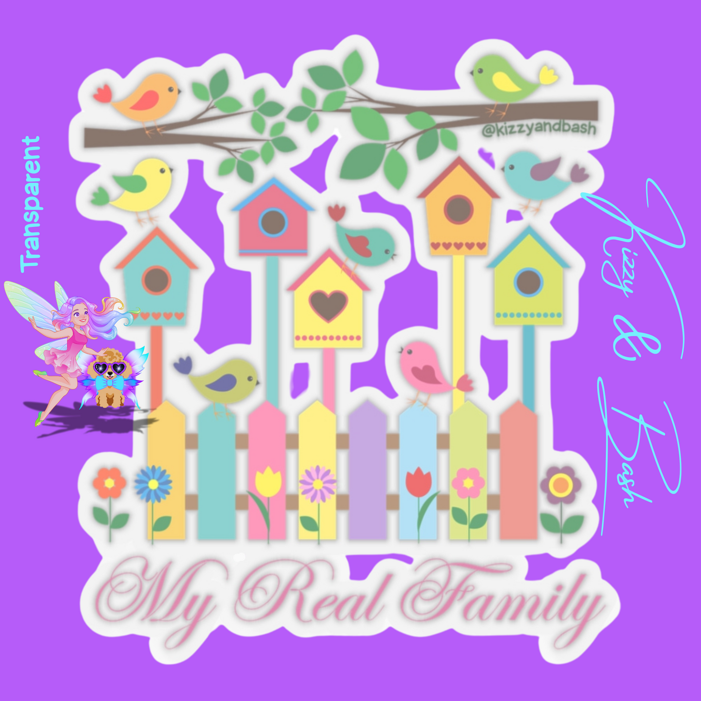 Colorful Spring Birds Stickers Unique Gift Idea for Bird Lovers Perfect Gift for Birdwatchers Nature Lover Stickers Mother Nature Lover Gift Ideas My Real Family Kiss-Cut Stickers