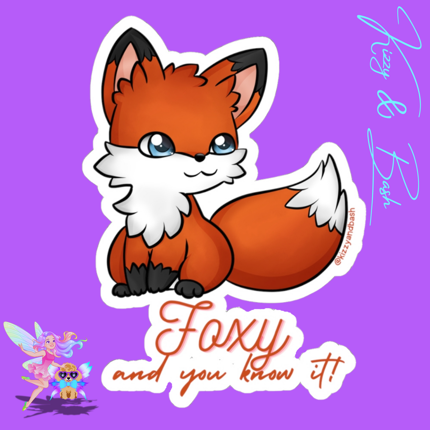 Flirty Red Fox Sticker Cute Animal Stickers for Her Funny Animal Stickers Forest Animal Stickers Cute Self-Affirming Stickers Foxy and You Know It Kiss-Cut Stickers