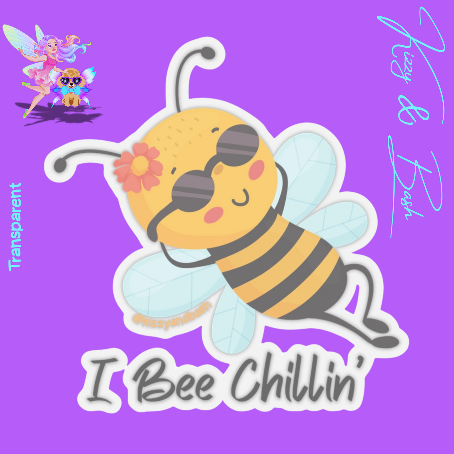 Cute Bee Sticker Lounging Honey Bee Stickers Chill Vibes Only Gift Idea Pollinator Stickers for Kids Keep Calm Stickers I Bee Chillin' Kiss-Cut Stickers
