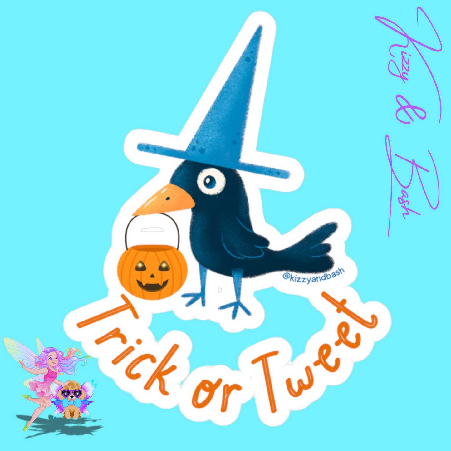 Waterproof Raven Decal Waterproof Halloween Decal Cute Halloween Gift for Kids Funny Halloween Pun Black Bird Decal Unique Halloween Gift Raven with Pumpkin Sticker Kiss-Cut Vinyl Decals