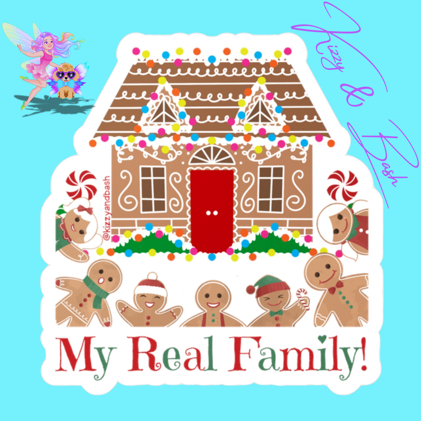 Waterproof Gingerbread Decal Sticker Gingerbread Family Decal Perfect Gift for Christmas Lovers Gingerbread Lovers Gift Idea Waterproof Gingerbread Sticker My Real Family Kiss-Cut Vinyl Decals