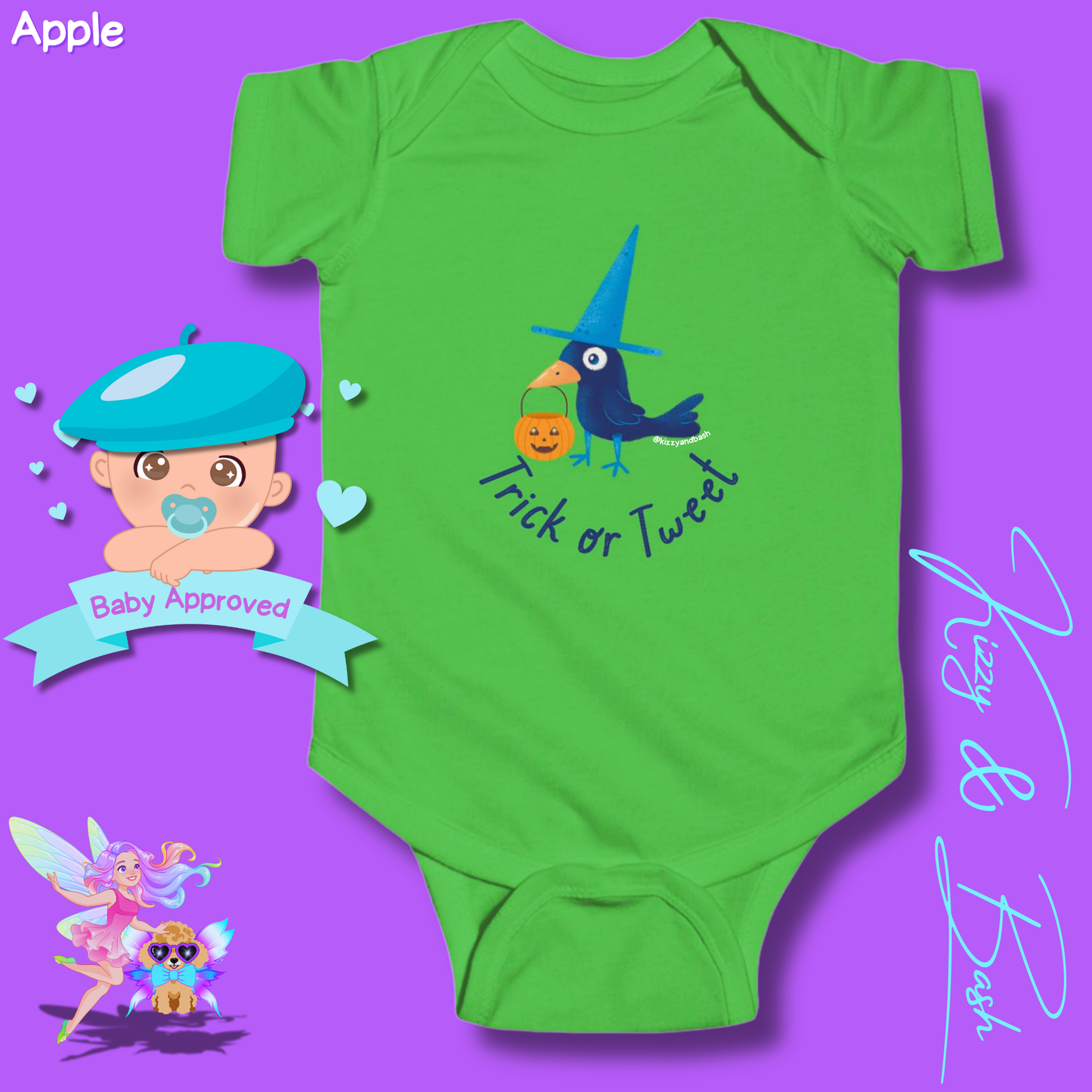 Cute Raven Onesie Black Bird Funny Halloween Outfit for Baby Halloween Onesie Bird Lovers Unique Baby Shower Gift for Halloween Baby Perfect Gift for Bird Baby Nursery Trick-or-Treat Outfit for Newborn Trick or Tweet Infant Fine Jersey Bodysuit