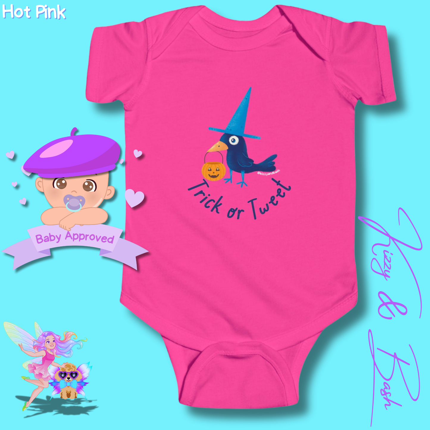 Cute Raven Onesie Black Bird Funny Halloween Outfit for Baby Halloween Onesie Bird Lovers Unique Baby Shower Gift for Halloween Baby Perfect Gift for Bird Baby Nursery Trick-or-Treat Outfit for Newborn Trick or Tweet Infant Fine Jersey Bodysuit