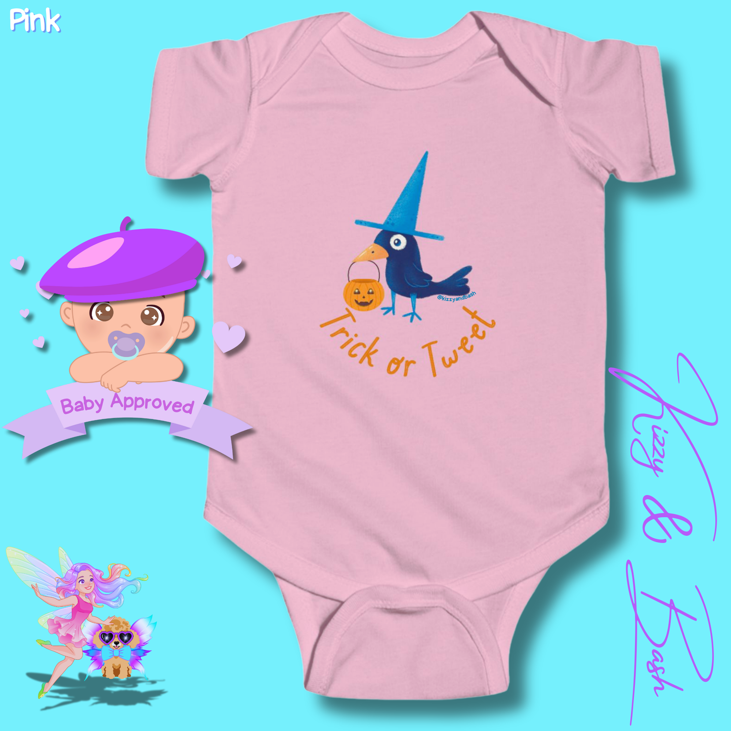 Cute Raven Onesie Black Bird Funny Halloween Outfit for Baby Halloween Onesie Bird Lovers Unique Baby Shower Gift for Halloween Baby Perfect Gift for Bird Baby Nursery Trick-or-Treat Outfit for Newborn Trick or Tweet Infant Fine Jersey Bodysuit