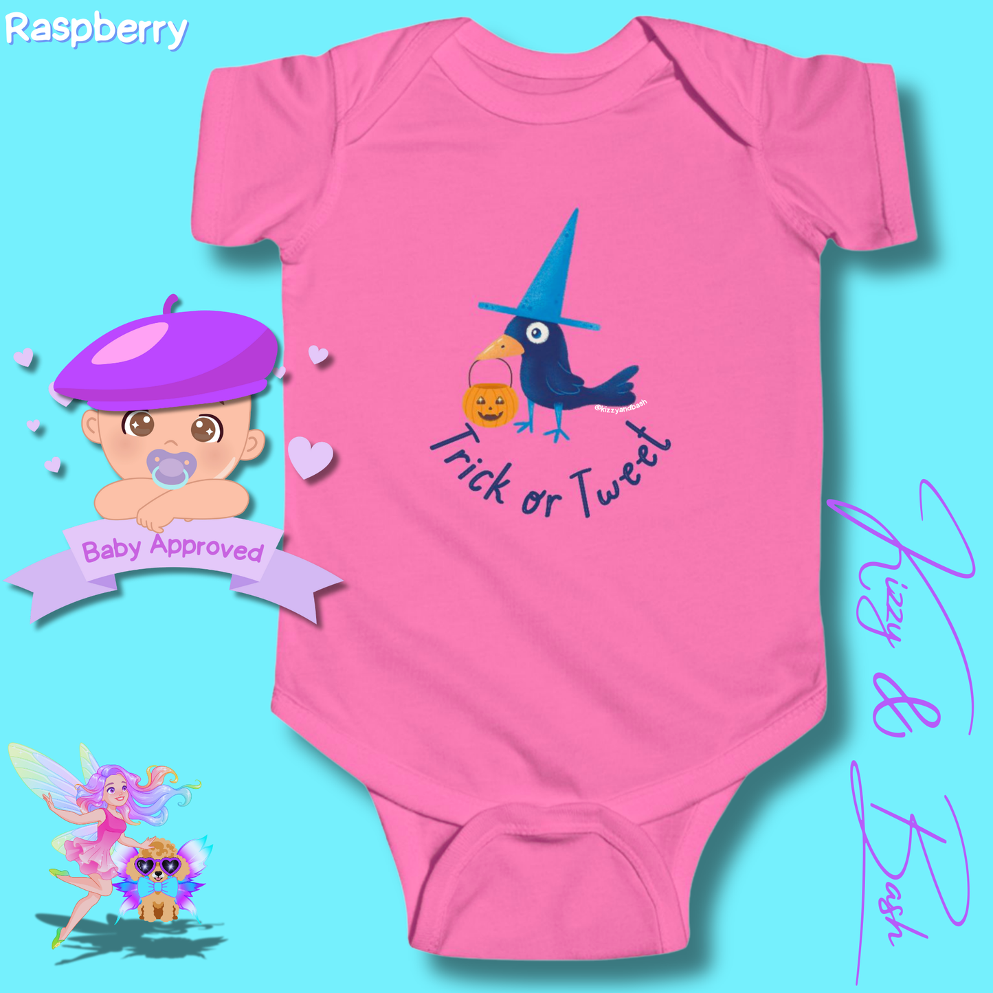 Cute Raven Onesie Black Bird Funny Halloween Outfit for Baby Halloween Onesie Bird Lovers Unique Baby Shower Gift for Halloween Baby Perfect Gift for Bird Baby Nursery Trick-or-Treat Outfit for Newborn Trick or Tweet Infant Fine Jersey Bodysuit