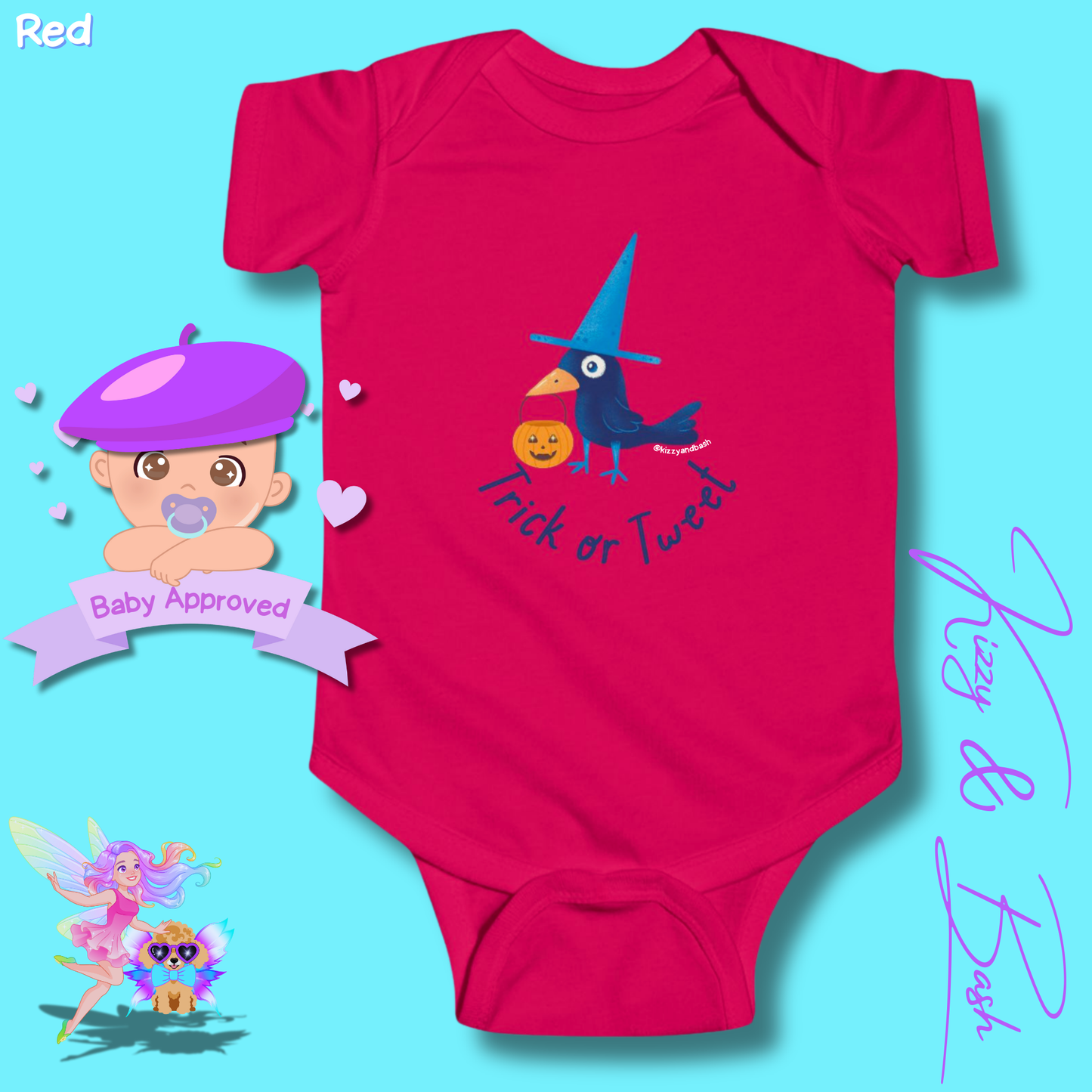 Cute Raven Onesie Black Bird Funny Halloween Outfit for Baby Halloween Onesie Bird Lovers Unique Baby Shower Gift for Halloween Baby Perfect Gift for Bird Baby Nursery Trick-or-Treat Outfit for Newborn Trick or Tweet Infant Fine Jersey Bodysuit