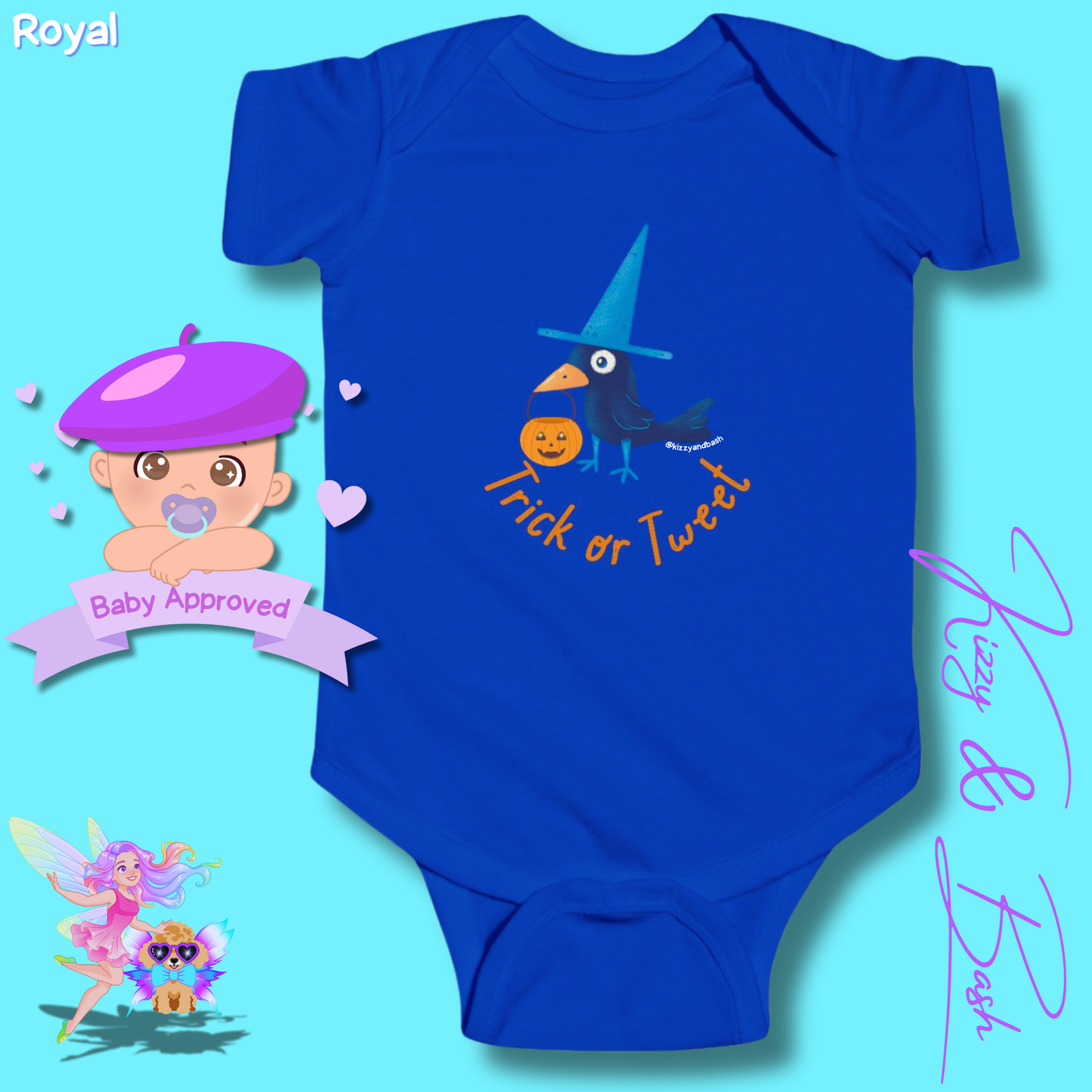 Cute Raven Onesie Black Bird Funny Halloween Outfit for Baby Halloween Onesie Bird Lovers Unique Baby Shower Gift for Halloween Baby Perfect Gift for Bird Baby Nursery Trick-or-Treat Outfit for Newborn Trick or Tweet Infant Fine Jersey Bodysuit