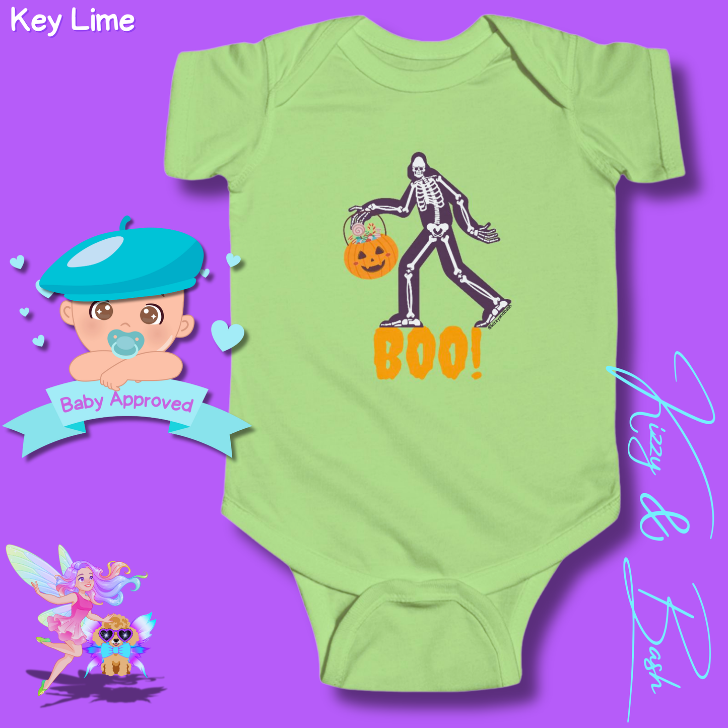 Adorable Bigfoot Onesie for Baby Cute Halloween Baby Onesie Unique Halloween Outfit for Newborn Perfect Gift for Halloween Baby Shower Gift Idea Paranormal Halloween Baby Outfit Bigfoot Skeleton Trick-or-Treating Infant Fine Jersey Bodysuit