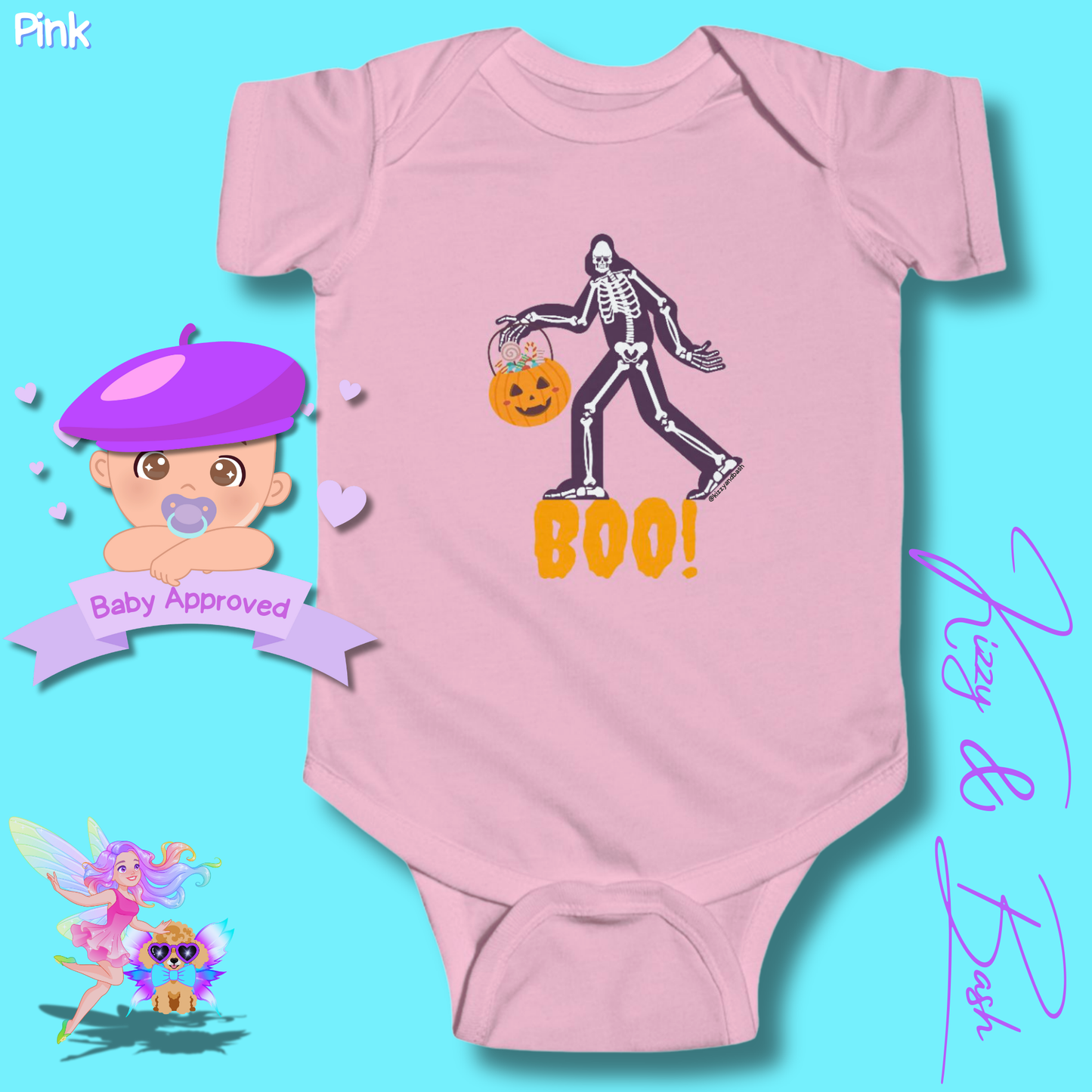 Adorable Bigfoot Onesie for Baby Cute Halloween Baby Onesie Unique Halloween Outfit for Newborn Perfect Gift for Halloween Baby Shower Gift Idea Paranormal Halloween Baby Outfit Bigfoot Skeleton Trick-or-Treating Infant Fine Jersey Bodysuit