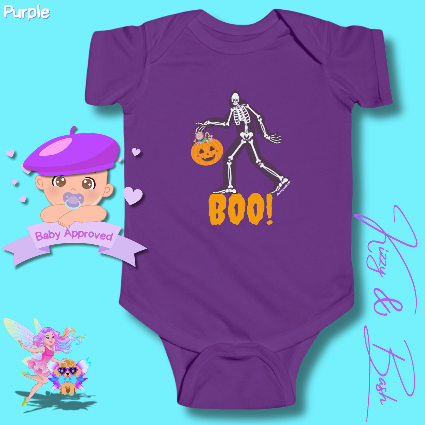 Adorable Bigfoot Onesie for Baby Cute Halloween Baby Onesie Unique Halloween Outfit for Newborn Perfect Gift for Halloween Baby Shower Gift Idea Paranormal Halloween Baby Outfit Bigfoot Skeleton Trick-or-Treating Infant Fine Jersey Bodysuit