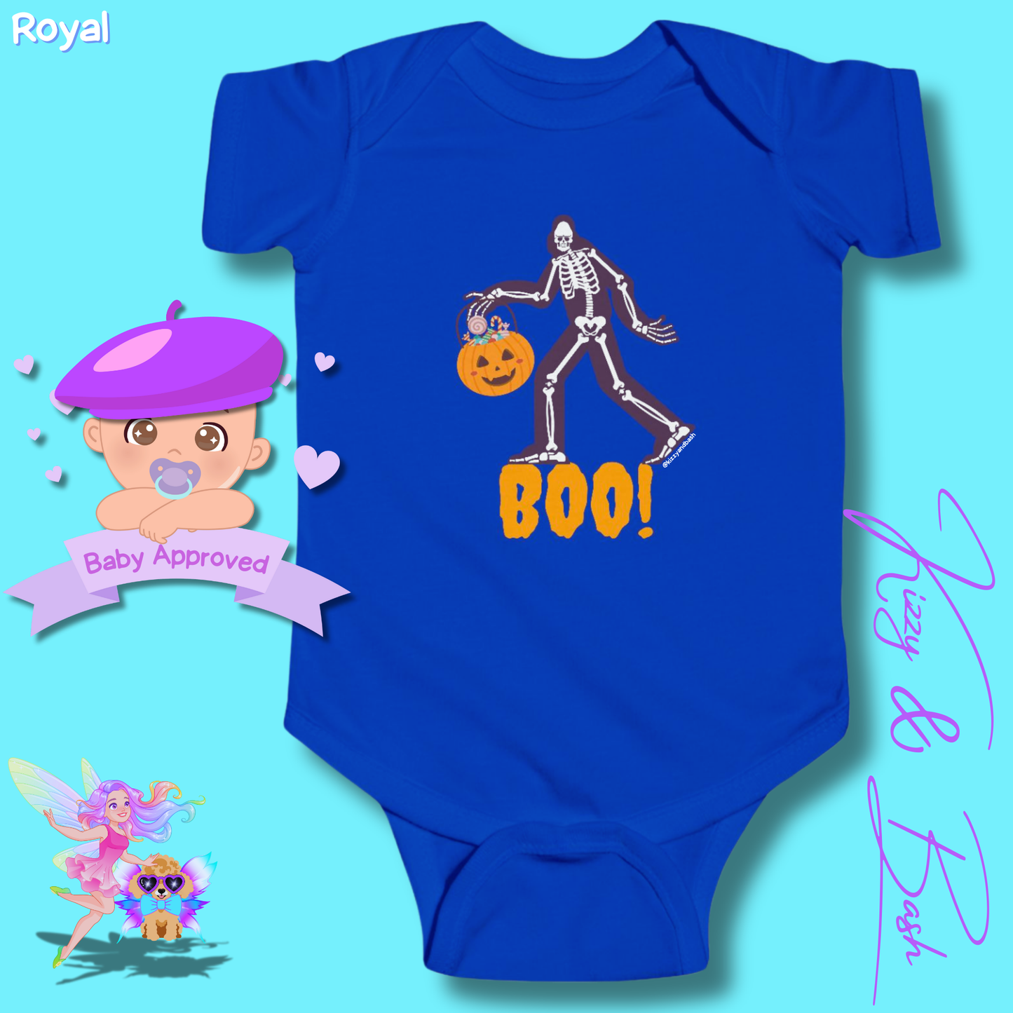 Adorable Bigfoot Onesie for Baby Cute Halloween Baby Onesie Unique Halloween Outfit for Newborn Perfect Gift for Halloween Baby Shower Gift Idea Paranormal Halloween Baby Outfit Bigfoot Skeleton Trick-or-Treating Infant Fine Jersey Bodysuit