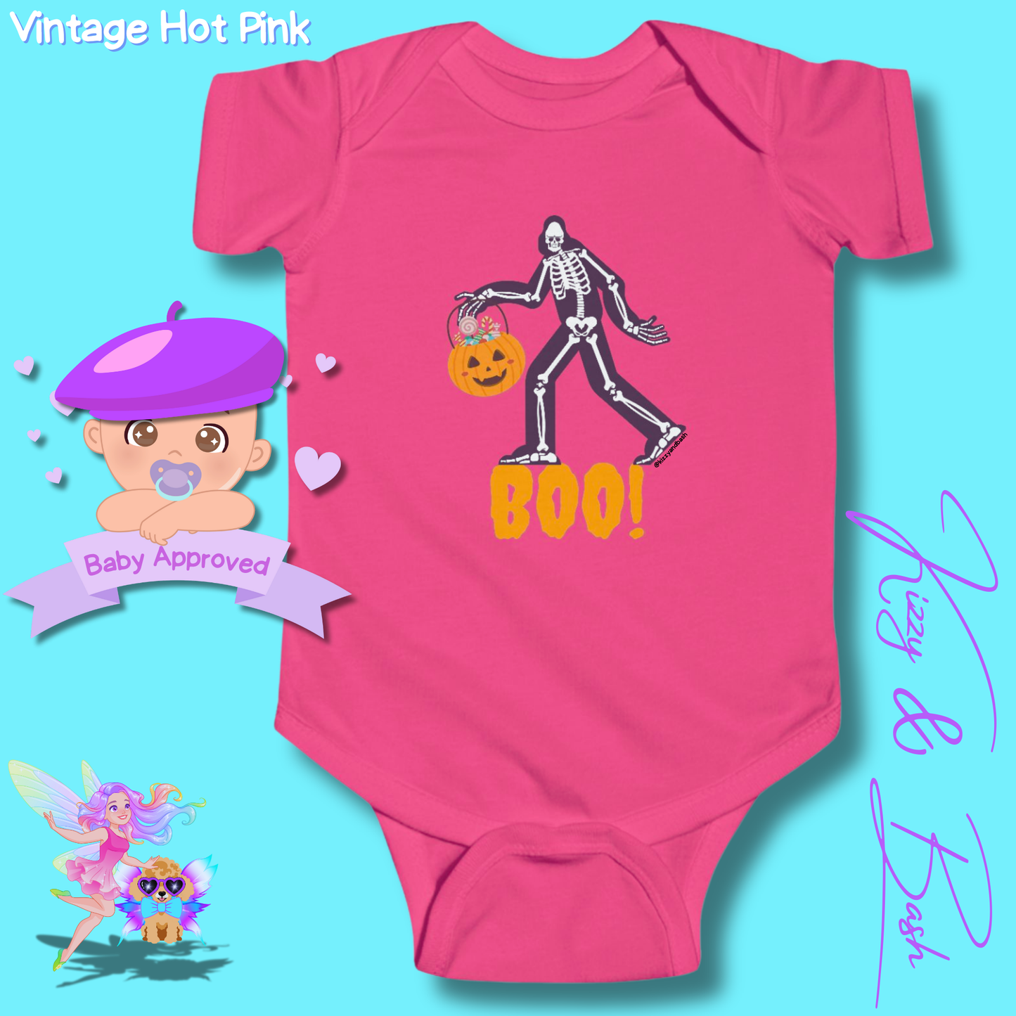 Adorable Bigfoot Onesie for Baby Cute Halloween Baby Onesie Unique Halloween Outfit for Newborn Perfect Gift for Halloween Baby Shower Gift Idea Paranormal Halloween Baby Outfit Bigfoot Skeleton Trick-or-Treating Infant Fine Jersey Bodysuit
