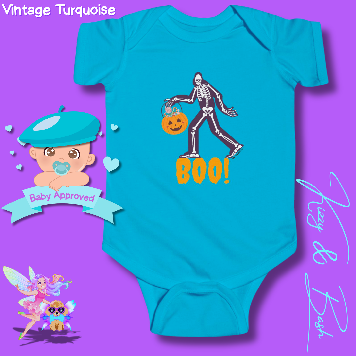 Adorable Bigfoot Onesie for Baby Cute Halloween Baby Onesie Unique Halloween Outfit for Newborn Perfect Gift for Halloween Baby Shower Gift Idea Paranormal Halloween Baby Outfit Bigfoot Skeleton Trick-or-Treating Infant Fine Jersey Bodysuit