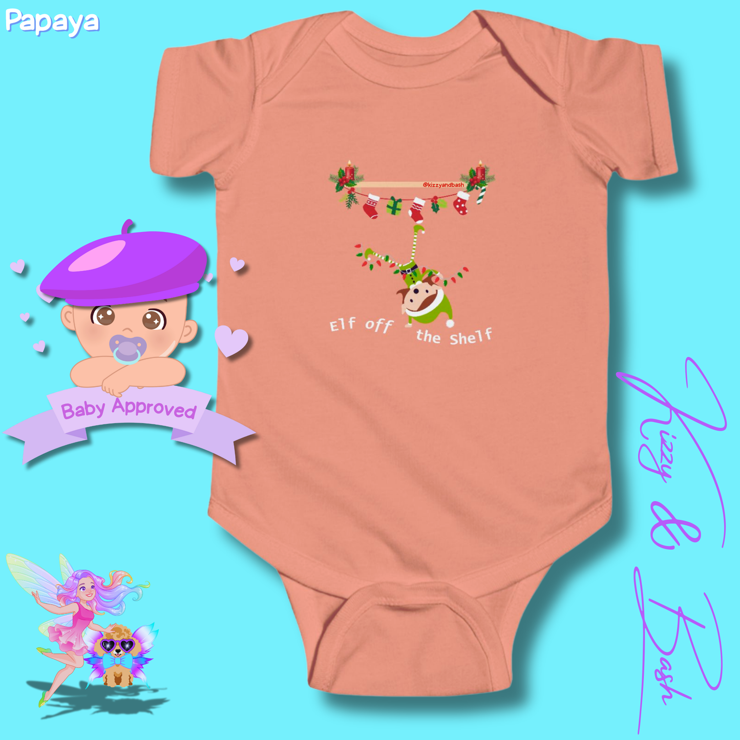 Adorable Christmas Onesie for Baby Unique Christmas Outfit for Newborn Funny Christmas Elf Baby Clothes Funny Christmas Baby Shower Gift Idea Perfect Gift for Christmas Baby Boy or Baby Girl Elf off the Shelf Infant Fine Jersey Bodysuit