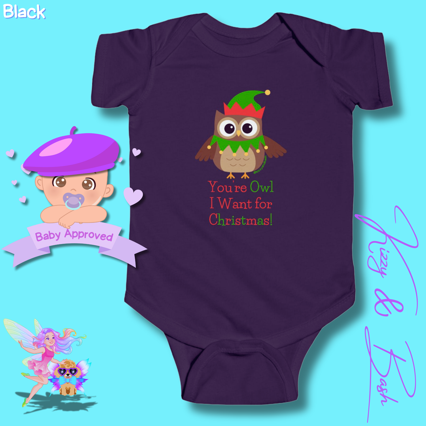 Cute Christmas Owl Onesie Perfect Gift for Christmas Baby Unique Christmas Outfit for Newborn Owl Baby Shower Gift Owl Baby Nursery Decor You're Owl I Want for Christmas You're All I Want for Christmas Infant Fine Jersey Bodysuit