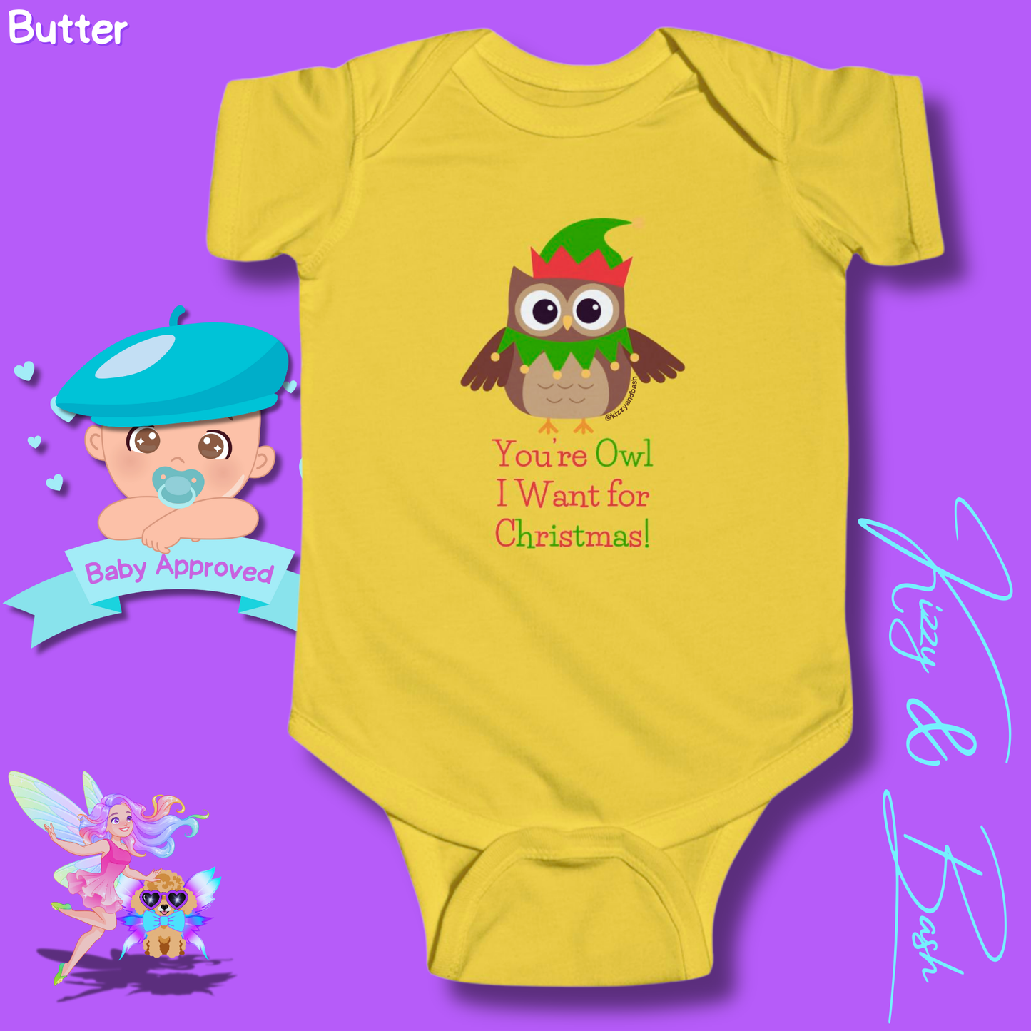 Cute Christmas Owl Onesie Perfect Gift for Christmas Baby Unique Christmas Outfit for Newborn Owl Baby Shower Gift Owl Baby Nursery Decor You're Owl I Want for Christmas You're All I Want for Christmas Infant Fine Jersey Bodysuit