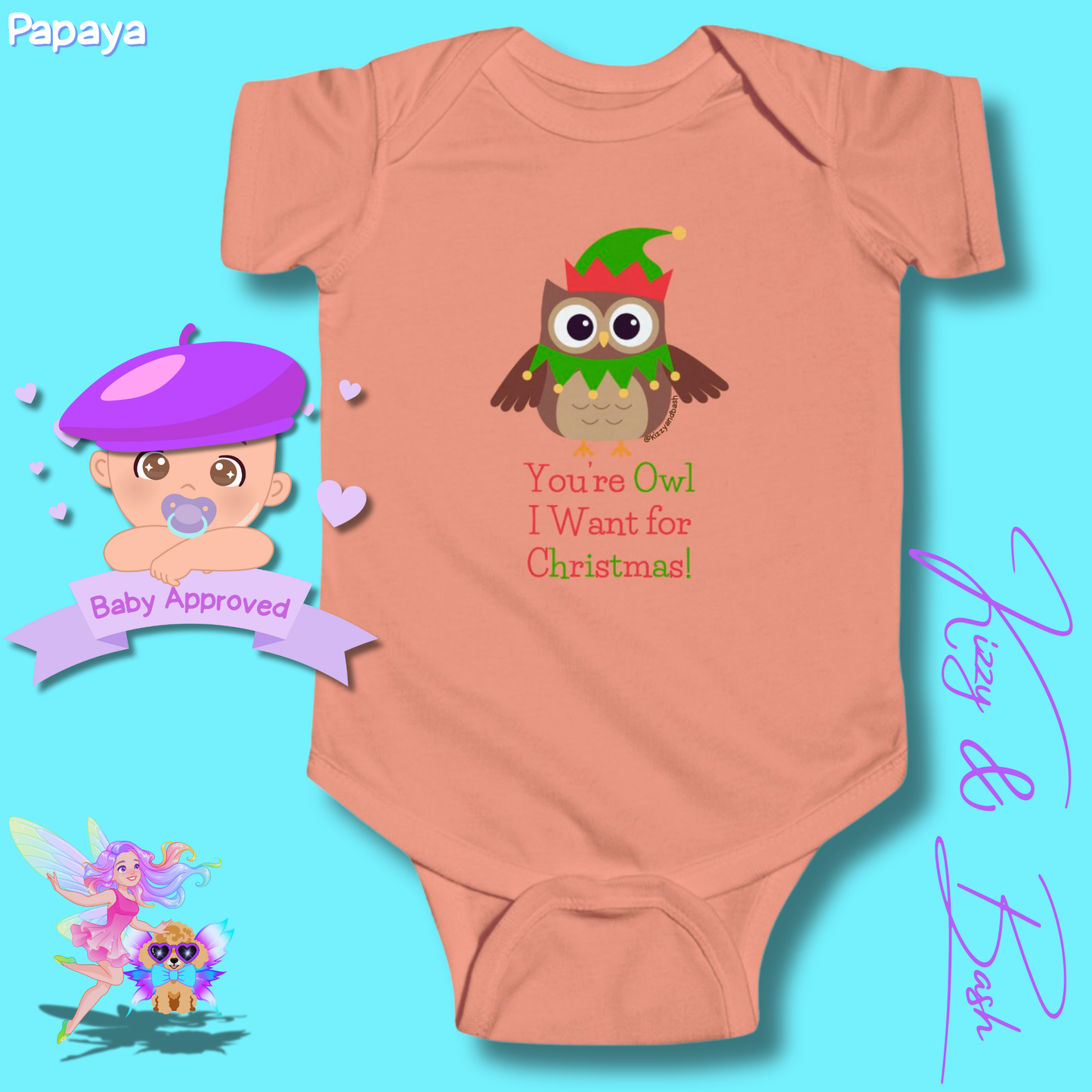 Cute Christmas Owl Onesie Perfect Gift for Christmas Baby Unique Christmas Outfit for Newborn Owl Baby Shower Gift Owl Baby Nursery Decor You're Owl I Want for Christmas You're All I Want for Christmas Infant Fine Jersey Bodysuit