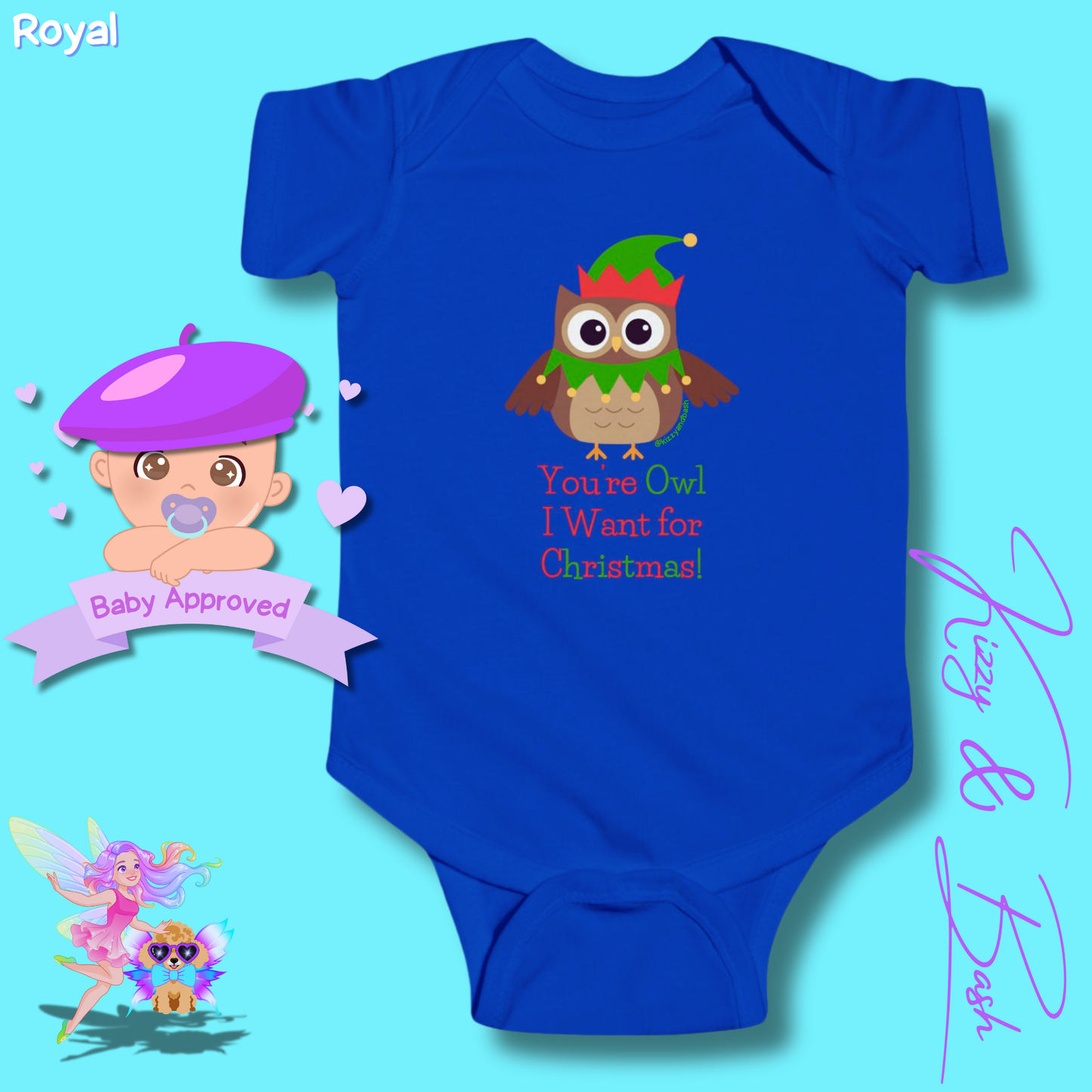 Cute Christmas Owl Onesie Perfect Gift for Christmas Baby Unique Christmas Outfit for Newborn Owl Baby Shower Gift Owl Baby Nursery Decor You're Owl I Want for Christmas You're All I Want for Christmas Infant Fine Jersey Bodysuit