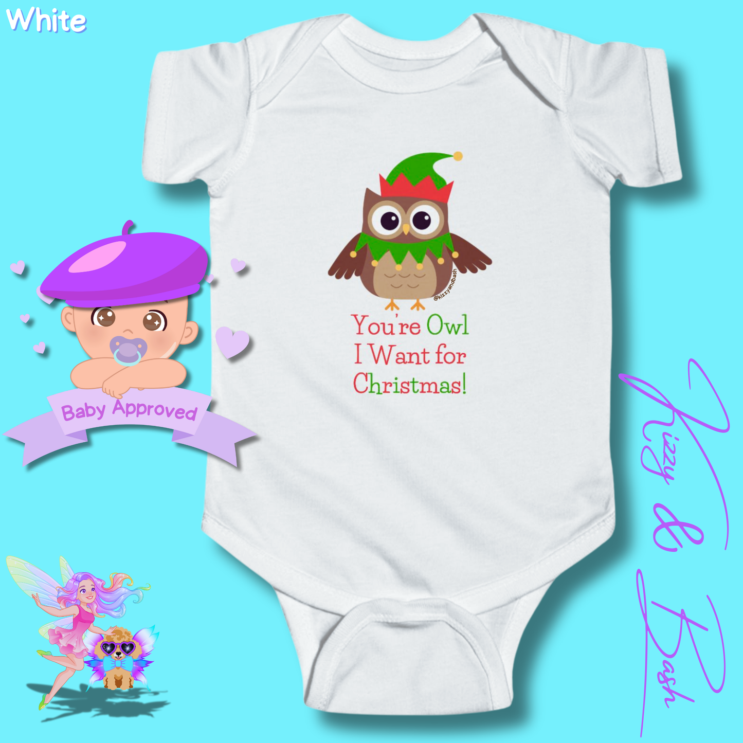 Cute Christmas Owl Onesie Perfect Gift for Christmas Baby Unique Christmas Outfit for Newborn Owl Baby Shower Gift Owl Baby Nursery Decor You're Owl I Want for Christmas You're All I Want for Christmas Infant Fine Jersey Bodysuit