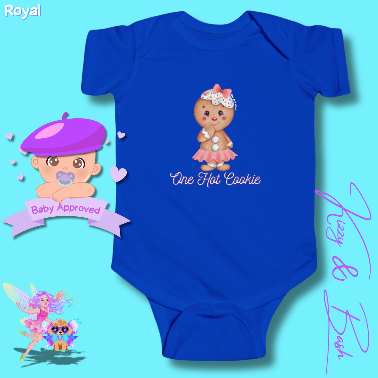 Cute Gingerbread Onesie for Baby Girl One Hot Cookie Perfect Gift for Christmas Baby Fun Christmas Baby Shower Gift Idea Christmas Cookie Infant Fine Jersey Bodysuit