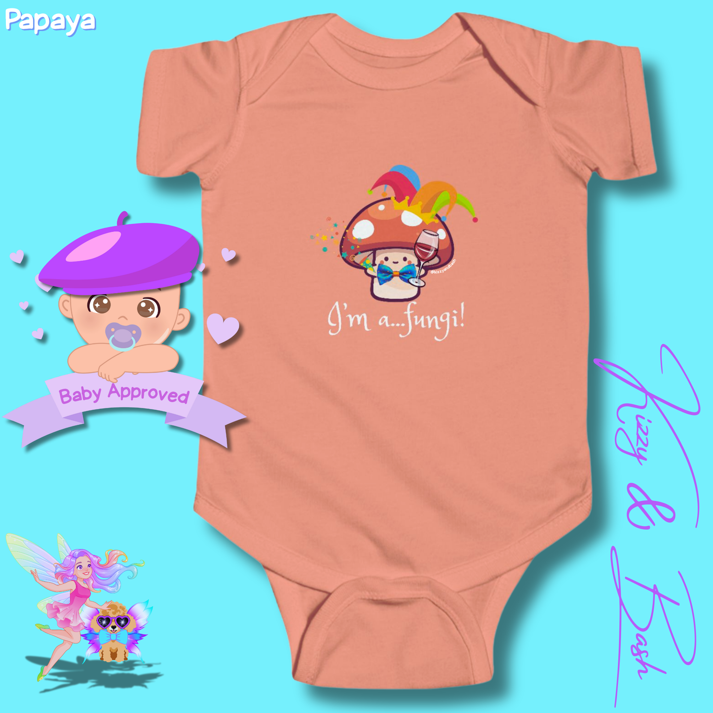 Cute Mushroom Onesie for Infant Funny Mushroom Outfit for Newborn Nature Baby Nursery Forestcore for Baby Nature Lover Baby Clothes I'm a Fungi Infant Fine Jersey Bodysuit