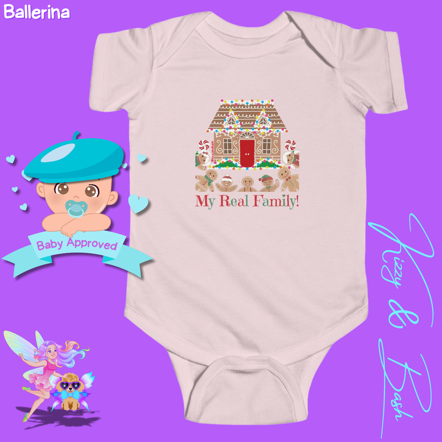 Adorable Gingerbread Onesie for Baby Gingerbread Family Outfit for Newborn Perfect Gift for Christmas Baby Unique Winter Baby Shower Gift Idea My Real Family Infant Fine Jersey Bodysuit