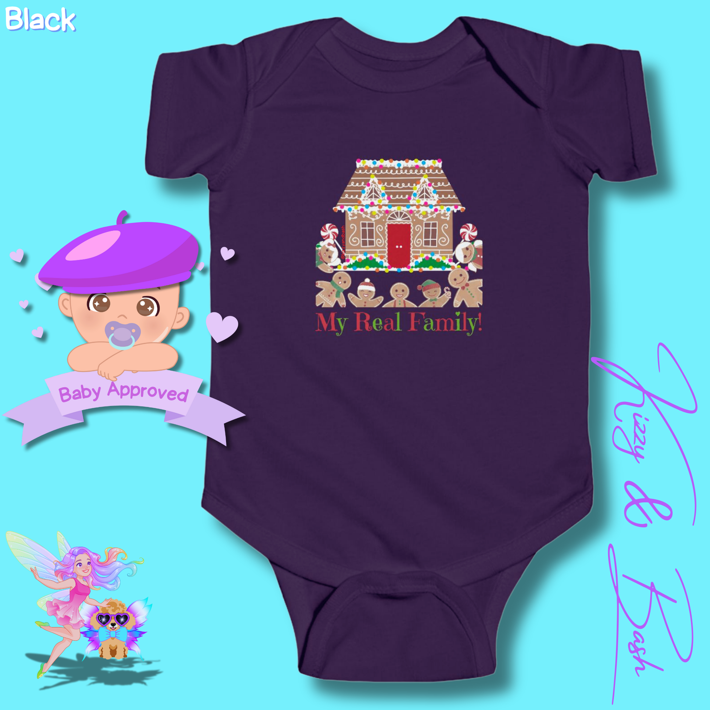 Adorable Gingerbread Onesie for Baby Gingerbread Family Outfit for Newborn Perfect Gift for Christmas Baby Unique Winter Baby Shower Gift Idea My Real Family Infant Fine Jersey Bodysuit