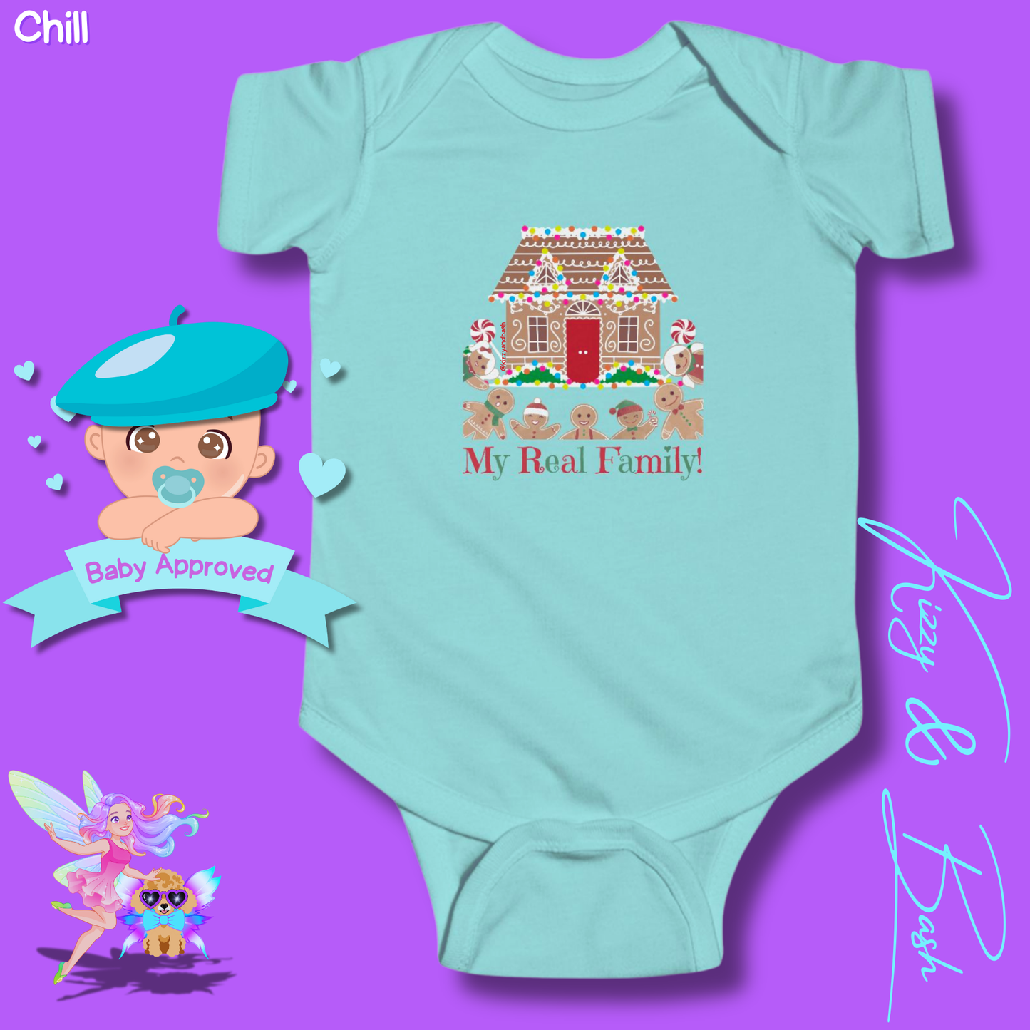 Adorable Gingerbread Onesie for Baby Gingerbread Family Outfit for Newborn Perfect Gift for Christmas Baby Unique Winter Baby Shower Gift Idea My Real Family Infant Fine Jersey Bodysuit