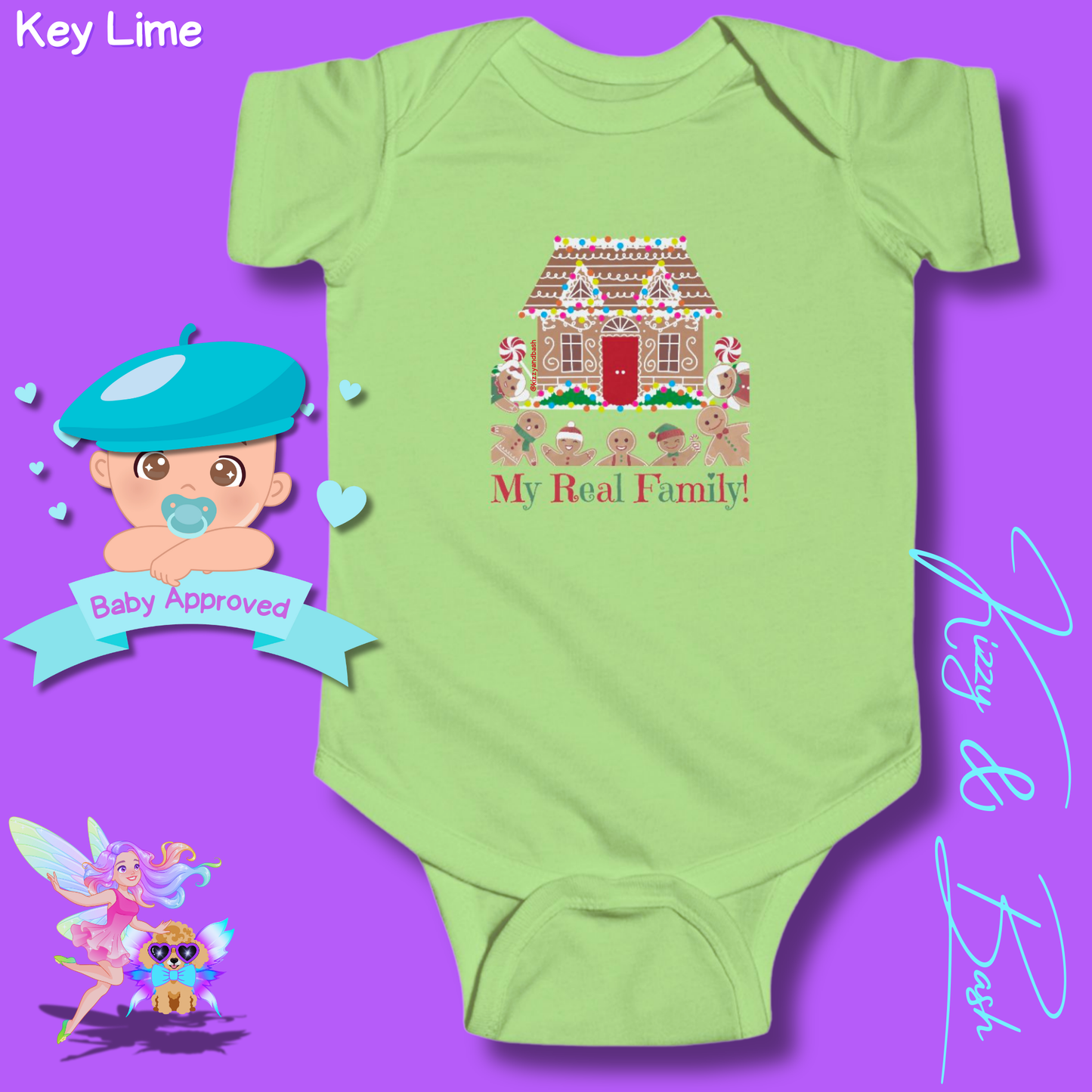 Adorable Gingerbread Onesie for Baby Gingerbread Family Outfit for Newborn Perfect Gift for Christmas Baby Unique Winter Baby Shower Gift Idea My Real Family Infant Fine Jersey Bodysuit