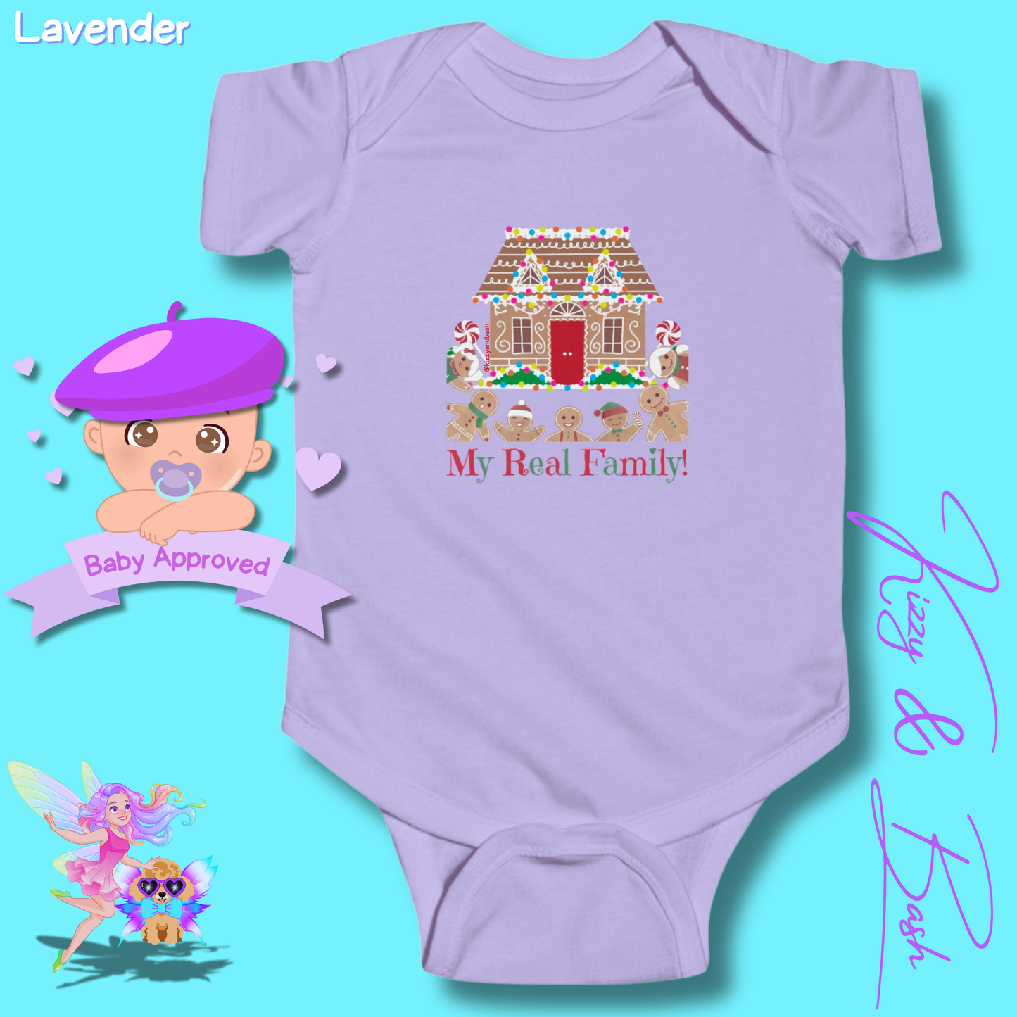 Adorable Gingerbread Onesie for Baby Gingerbread Family Outfit for Newborn Perfect Gift for Christmas Baby Unique Winter Baby Shower Gift Idea My Real Family Infant Fine Jersey Bodysuit