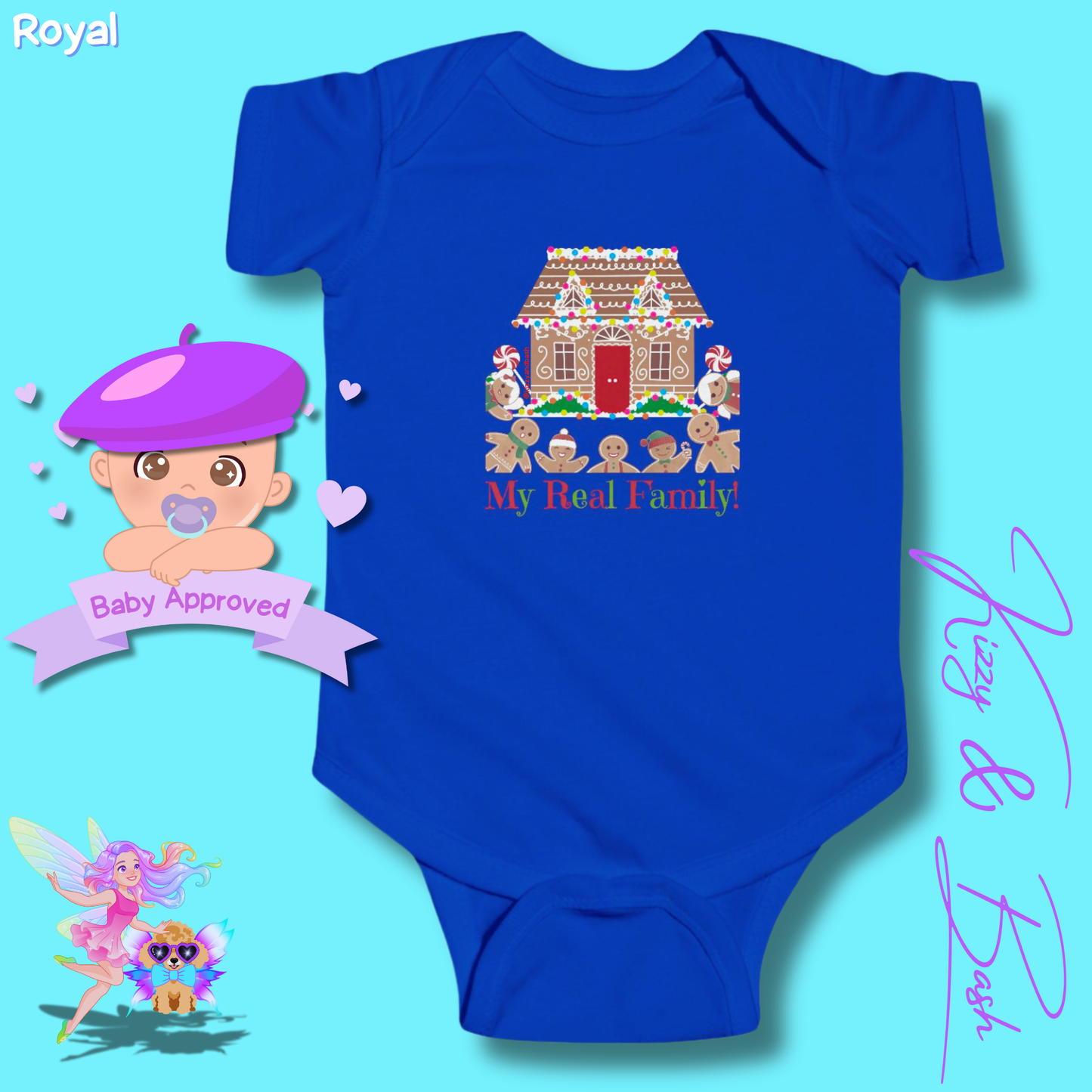 Adorable Gingerbread Onesie for Baby Gingerbread Family Outfit for Newborn Perfect Gift for Christmas Baby Unique Winter Baby Shower Gift Idea My Real Family Infant Fine Jersey Bodysuit