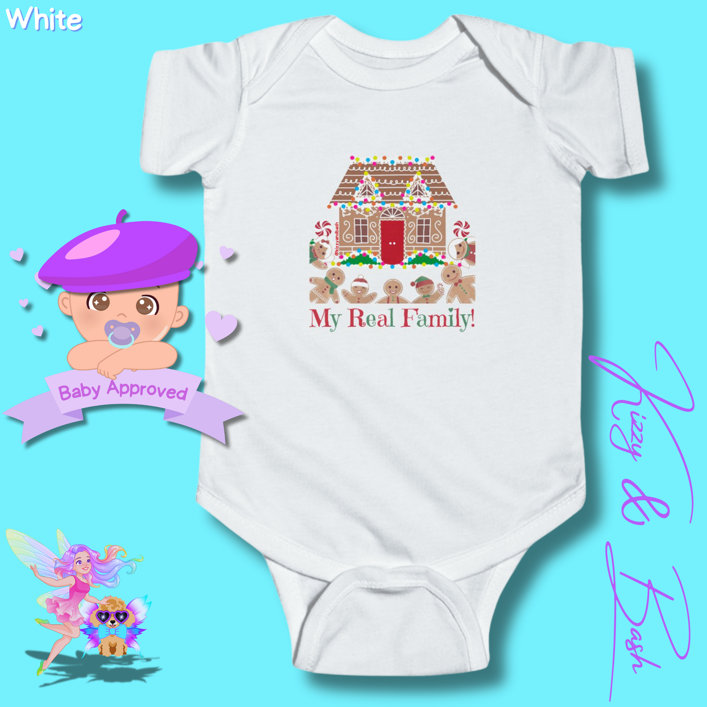 Adorable Gingerbread Onesie for Baby Gingerbread Family Outfit for Newborn Perfect Gift for Christmas Baby Unique Winter Baby Shower Gift Idea My Real Family Infant Fine Jersey Bodysuit