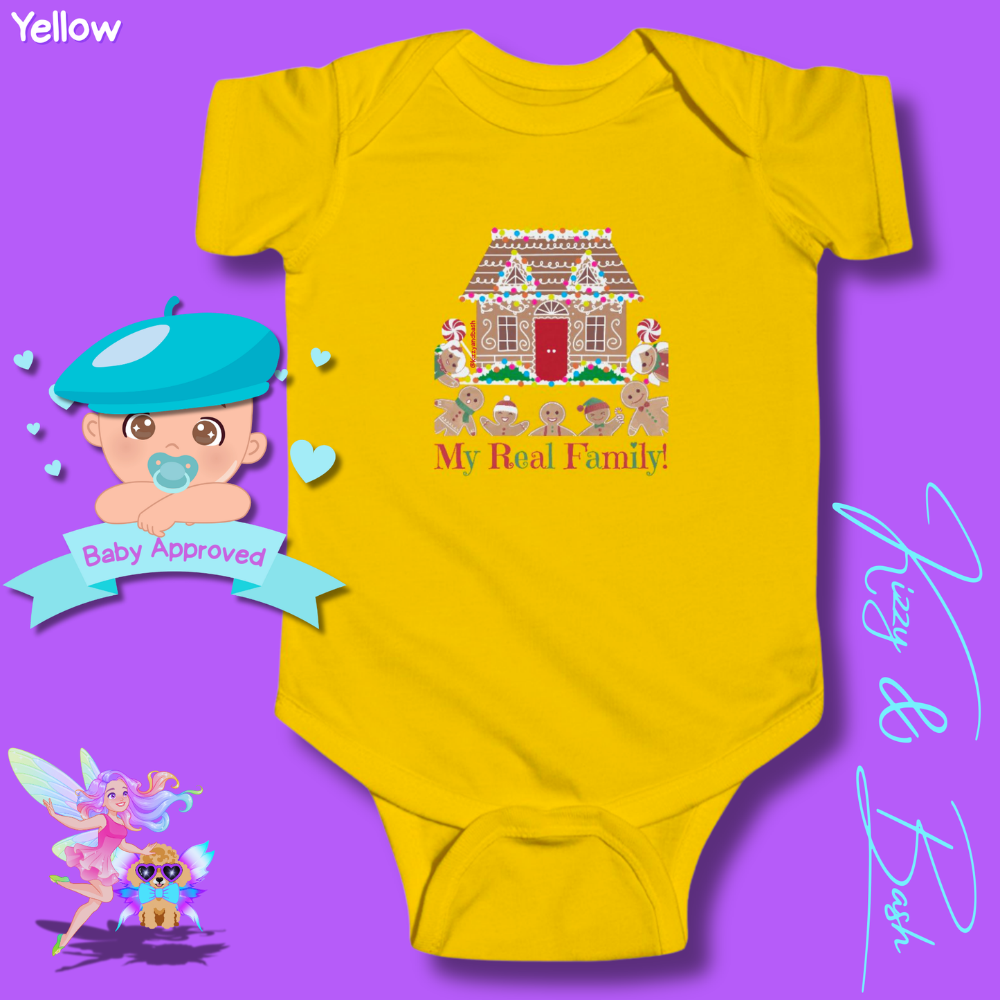 Adorable Gingerbread Onesie for Baby Gingerbread Family Outfit for Newborn Perfect Gift for Christmas Baby Unique Winter Baby Shower Gift Idea My Real Family Infant Fine Jersey Bodysuit