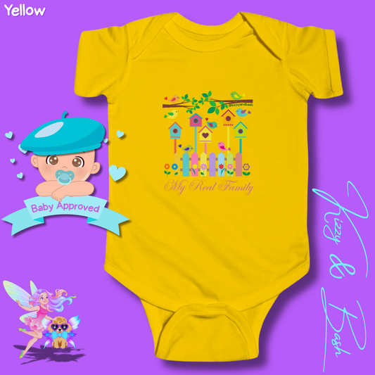 Colorful Birds Onesie for Newborn Nature Baby Gift Idea Unique Baby Shower Gift Idea Bird Nursery Decor Spring Baby Gift My Real Family Infant Fine Jersey Bodysuit