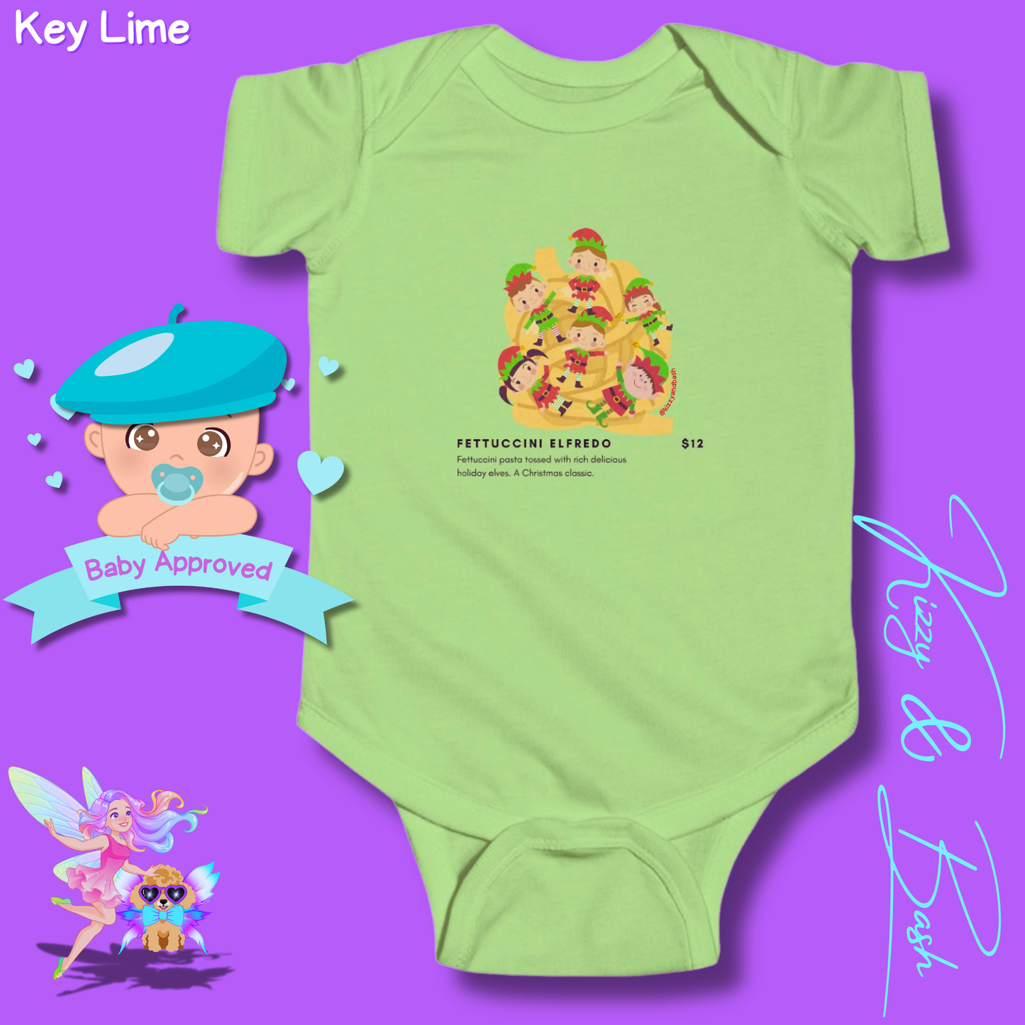 Hilarious Christmas Onesie for Baby Funny Christmas Baby Shower Gift Idea Christmas Baby Outfit Cute Christmas Outfit for Newborn Funny Gift for Baby Boy or Baby Girl Cute Elf Onesie Elves Tossed in Pasta Fettuccini Elfredo - Infant Fine Jersey Bodysuit