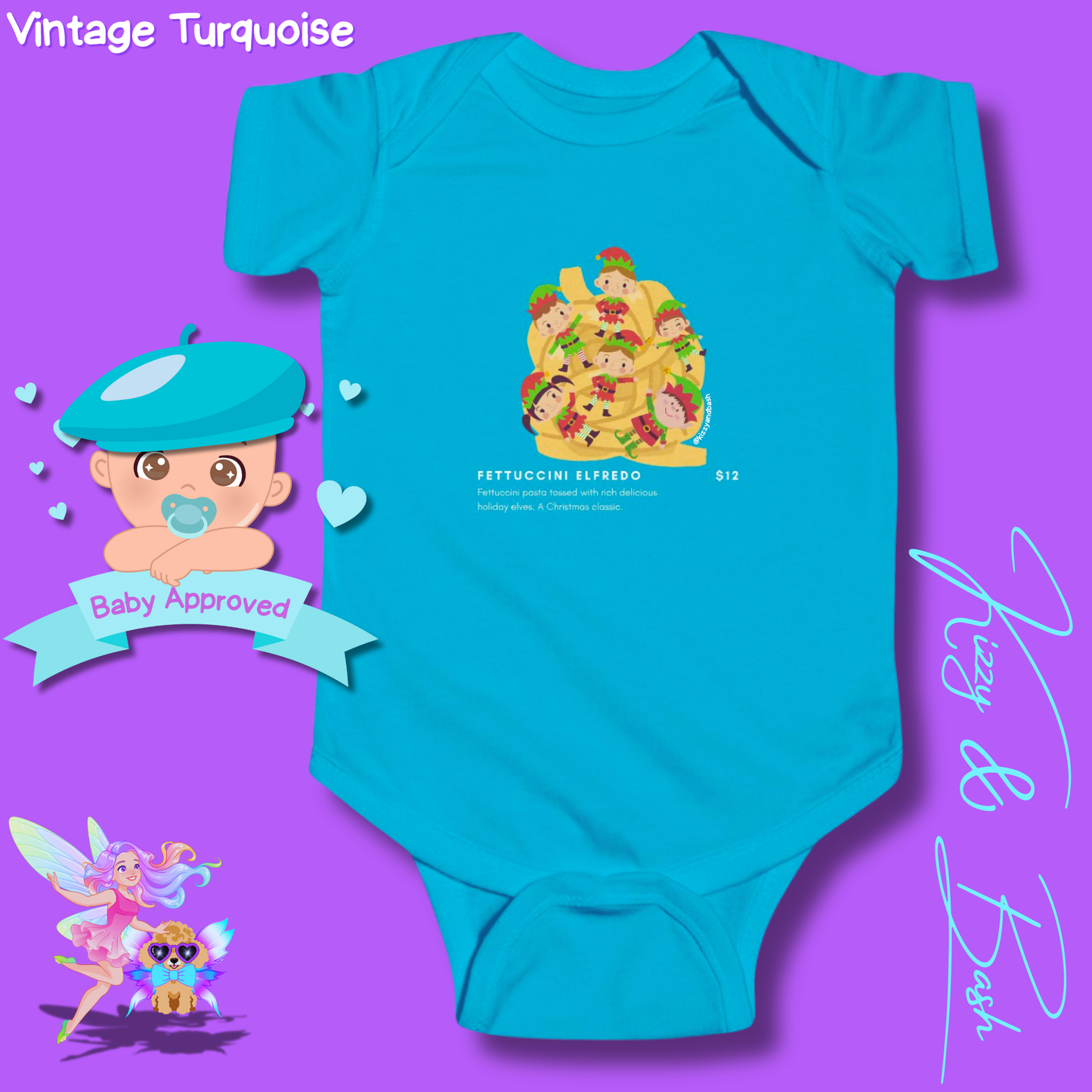 Hilarious Christmas Onesie for Baby Funny Christmas Baby Shower Gift Idea Christmas Baby Outfit Cute Christmas Outfit for Newborn Funny Gift for Baby Boy or Baby Girl Cute Elf Onesie Elves Tossed in Pasta Fettuccini Elfredo - Infant Fine Jersey Bodysuit