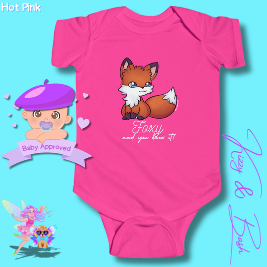 Cute Red Fox Baby Onesie Perfect Gift for Baby Girl Fun Gift for Baby Shower Fox Nursery Decor Funny Gift for New Mom Woodland Animal Gift for Baby Forest Animal Gift for Newborn Foxy and You Know It Infant Fine Jersey Bodysuit