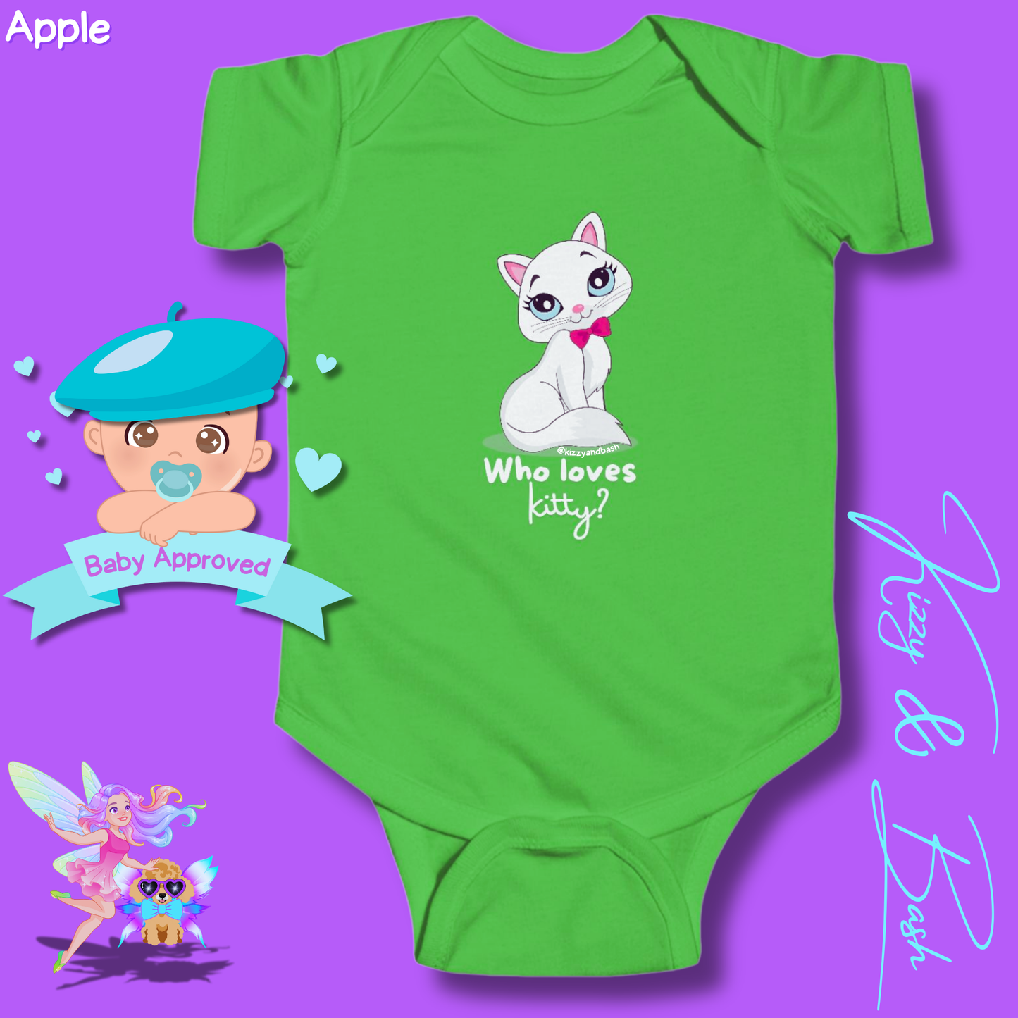 Adorable Kitty Cat Onesie Cat Gift for Baby Unique Baby Shower Gift Idea Cat Nursery Decor Funny Gift for New Mom Perfect Gift for Newborn Baby Girl Hilarious Gift for Baby Who Loves Kitty Infant Fine Jersey Bodysuit