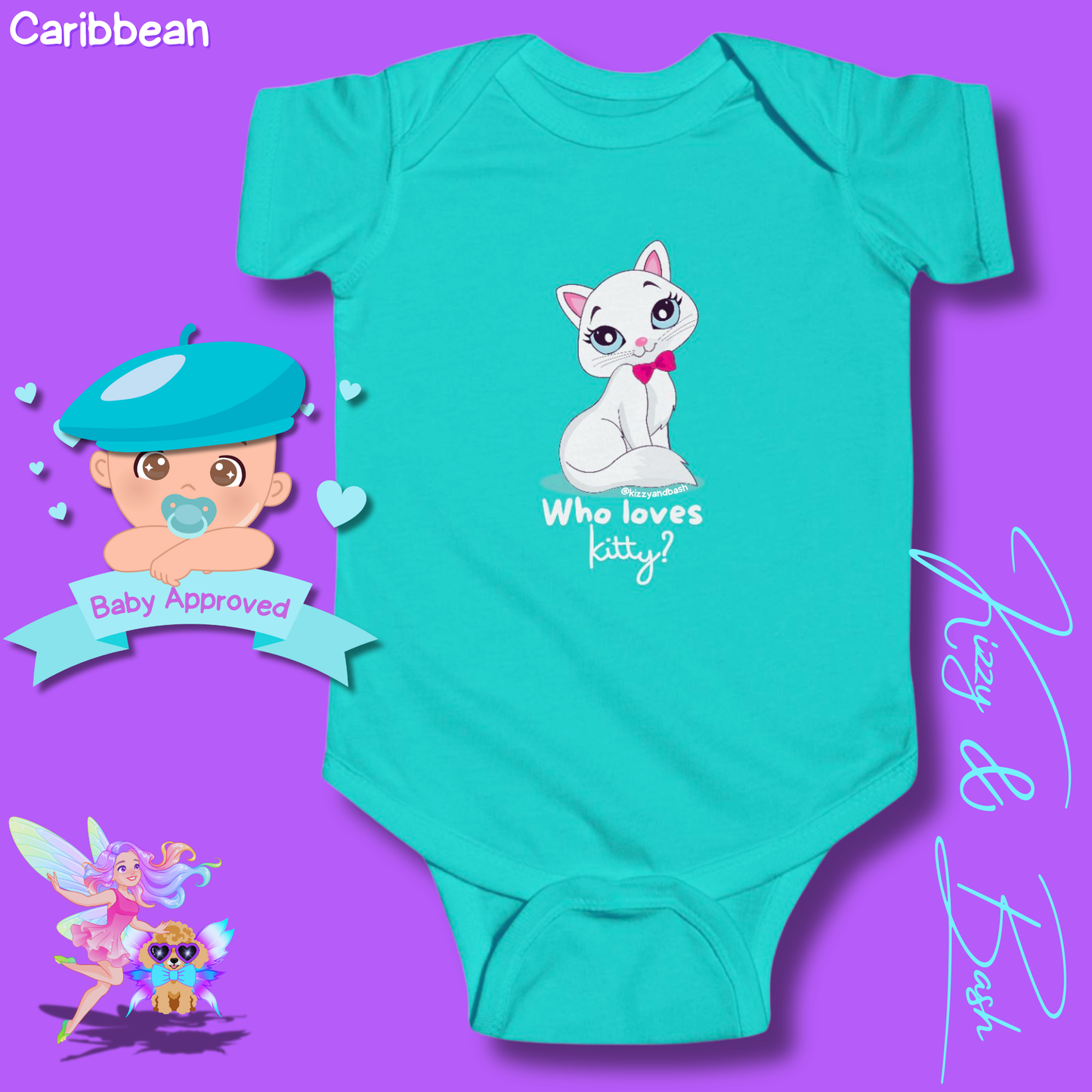 Adorable Kitty Cat Onesie Cat Gift for Baby Unique Baby Shower Gift Idea Cat Nursery Decor Funny Gift for New Mom Perfect Gift for Newborn Baby Girl Hilarious Gift for Baby Who Loves Kitty Infant Fine Jersey Bodysuit