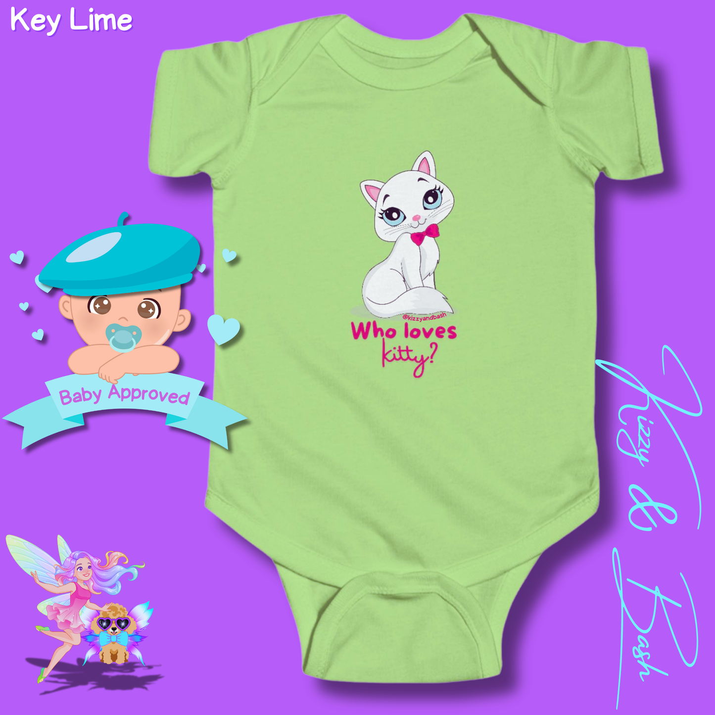 Adorable Kitty Cat Onesie Cat Gift for Baby Unique Baby Shower Gift Idea Cat Nursery Decor Funny Gift for New Mom Perfect Gift for Newborn Baby Girl Hilarious Gift for Baby Who Loves Kitty Infant Fine Jersey Bodysuit