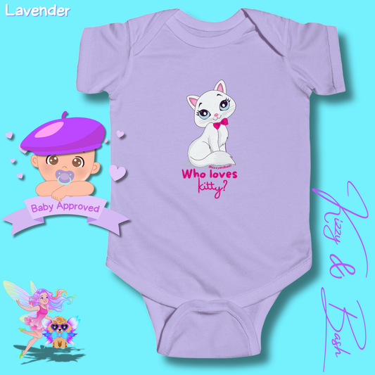 Adorable Kitty Cat Onesie Cat Gift for Baby Unique Baby Shower Gift Idea Cat Nursery Decor Funny Gift for New Mom Perfect Gift for Newborn Baby Girl Hilarious Gift for Baby Who Loves Kitty Infant Fine Jersey Bodysuit